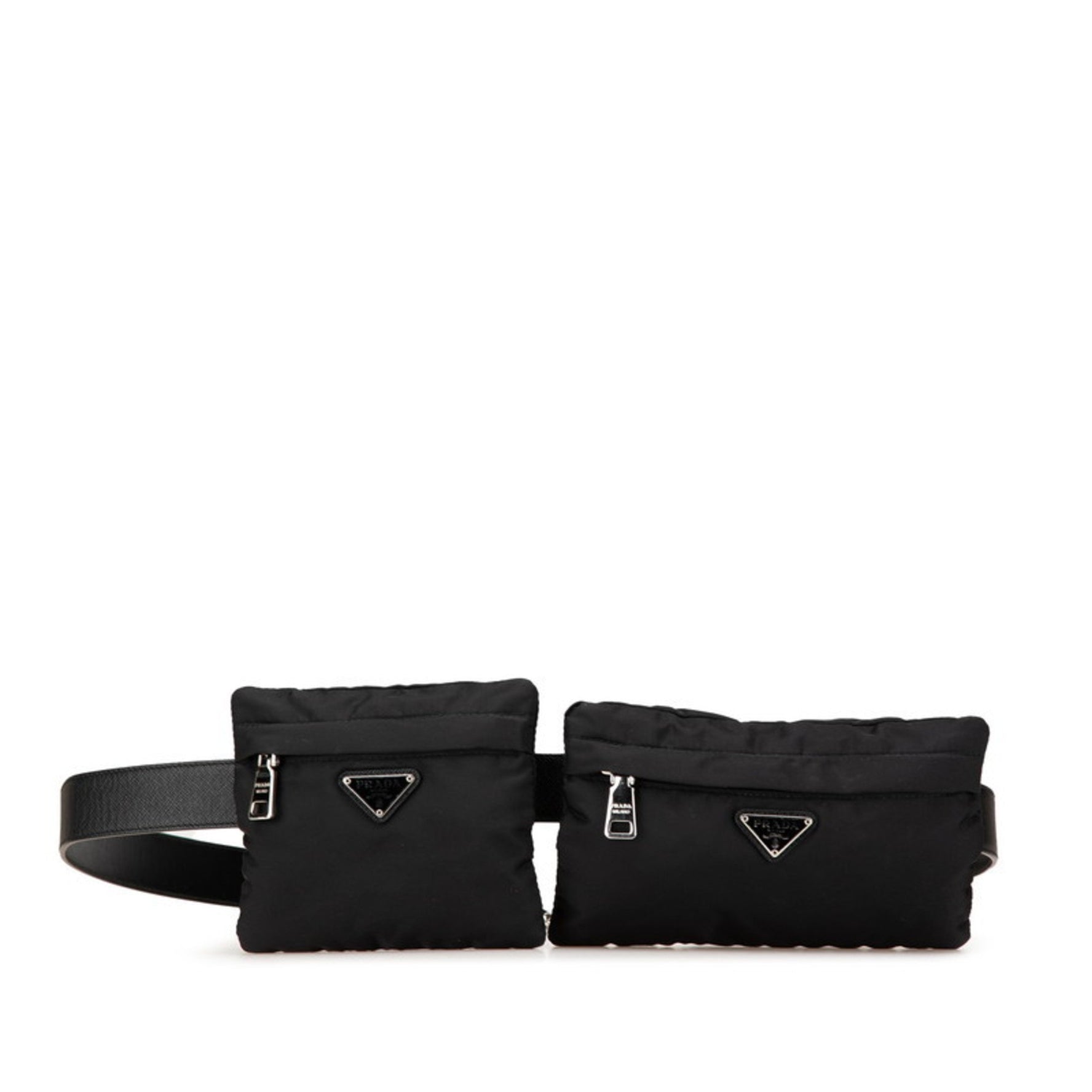 Prada Belt Bag with Chain, Size 38 95 Nylon