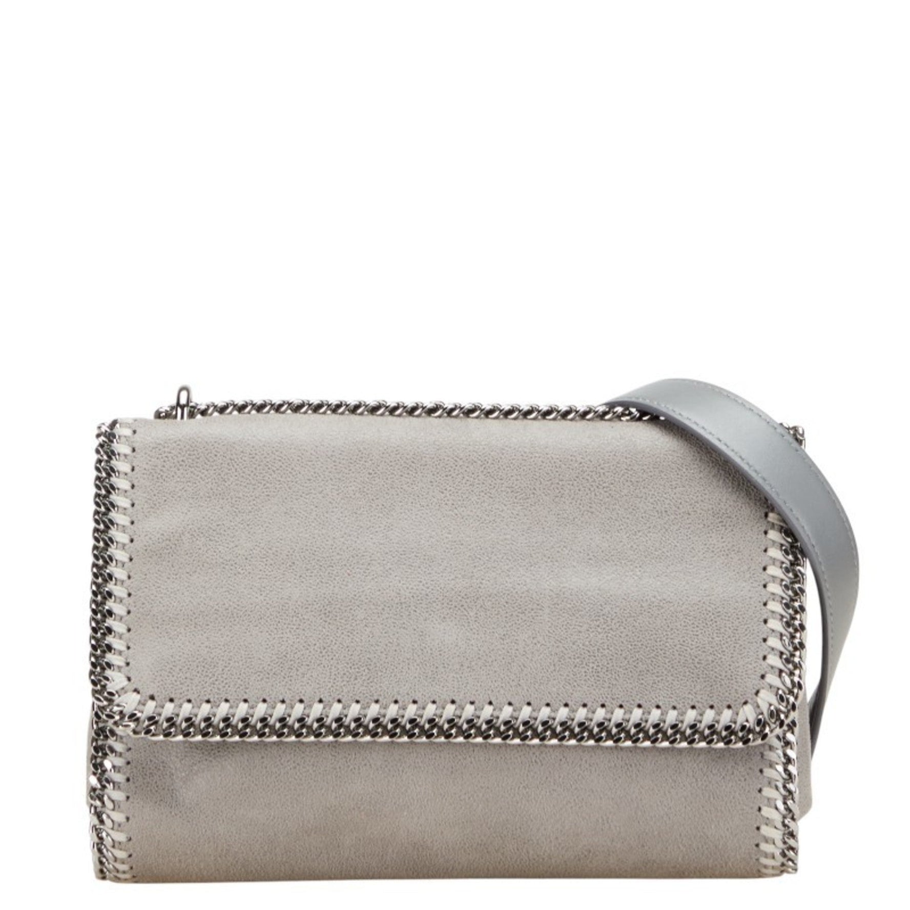 Stella McCartney Falabella Chain Shoulder Bag in Gray and Beige Polyester for Women