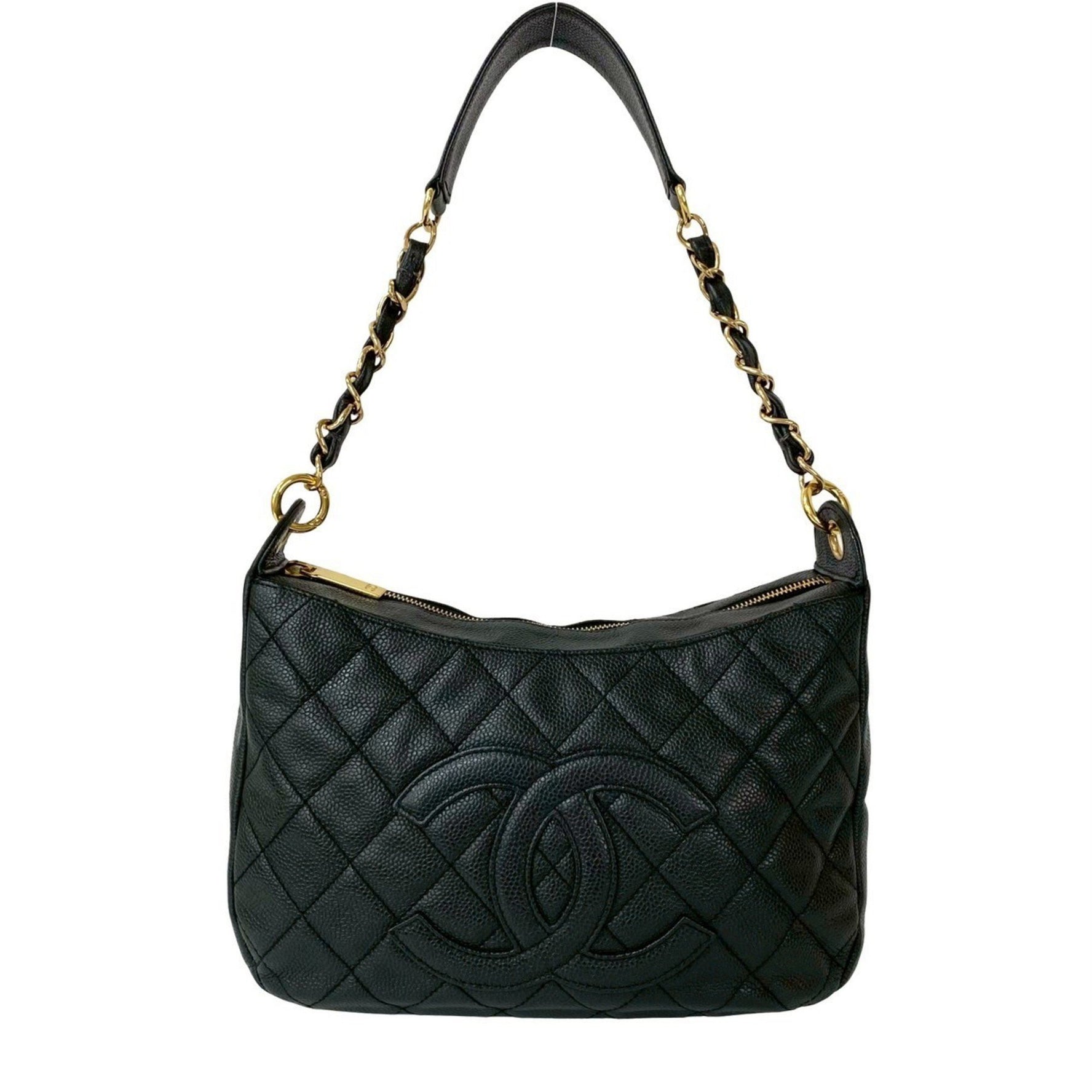 Seal No. 7 CHANEL Matelasse Coco Mark Caviar Skin Semi-One Shoulder Bag