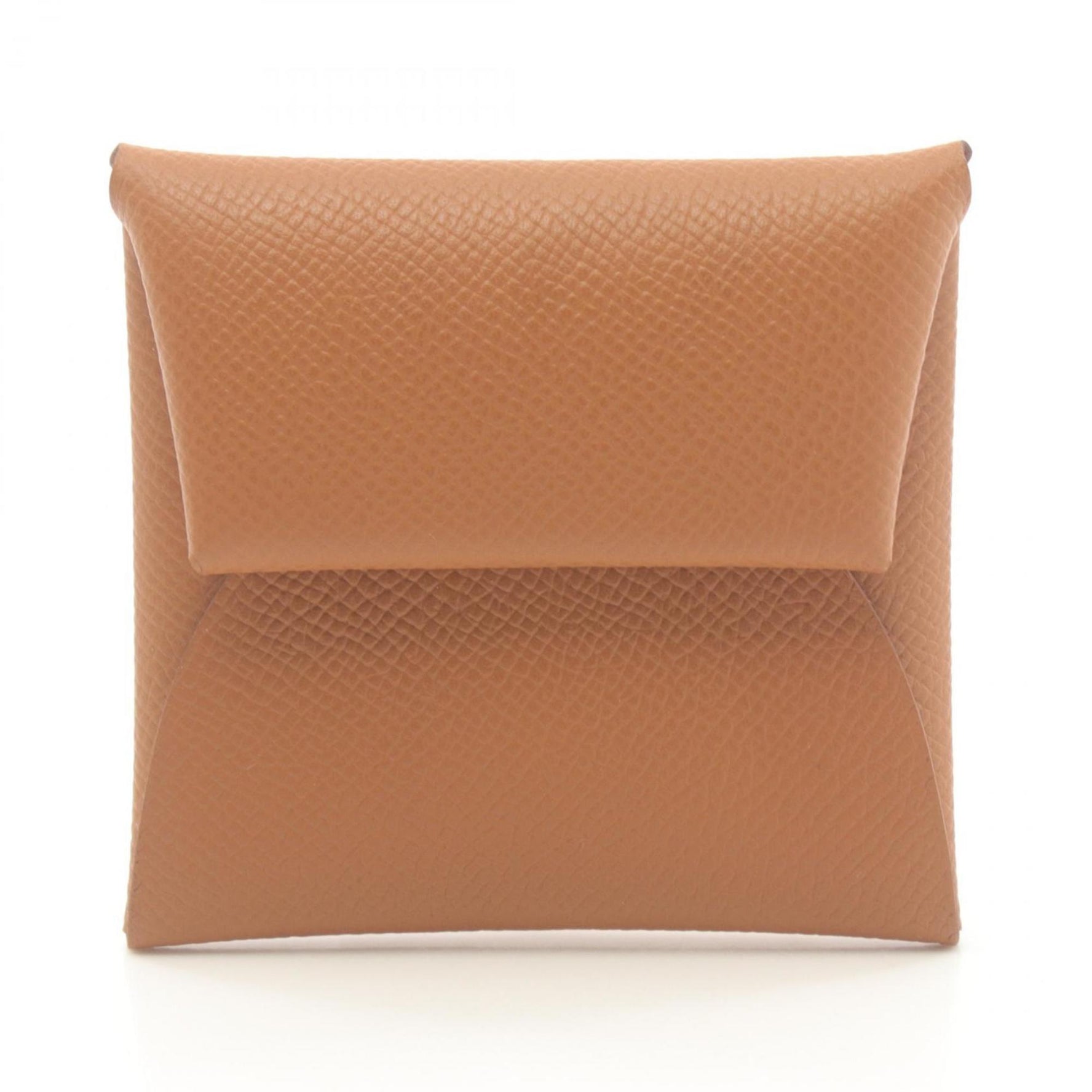 Hermes HERMES Bastia Gold Wallet/Coin Case Wallet Epsom Leather Women's Brown