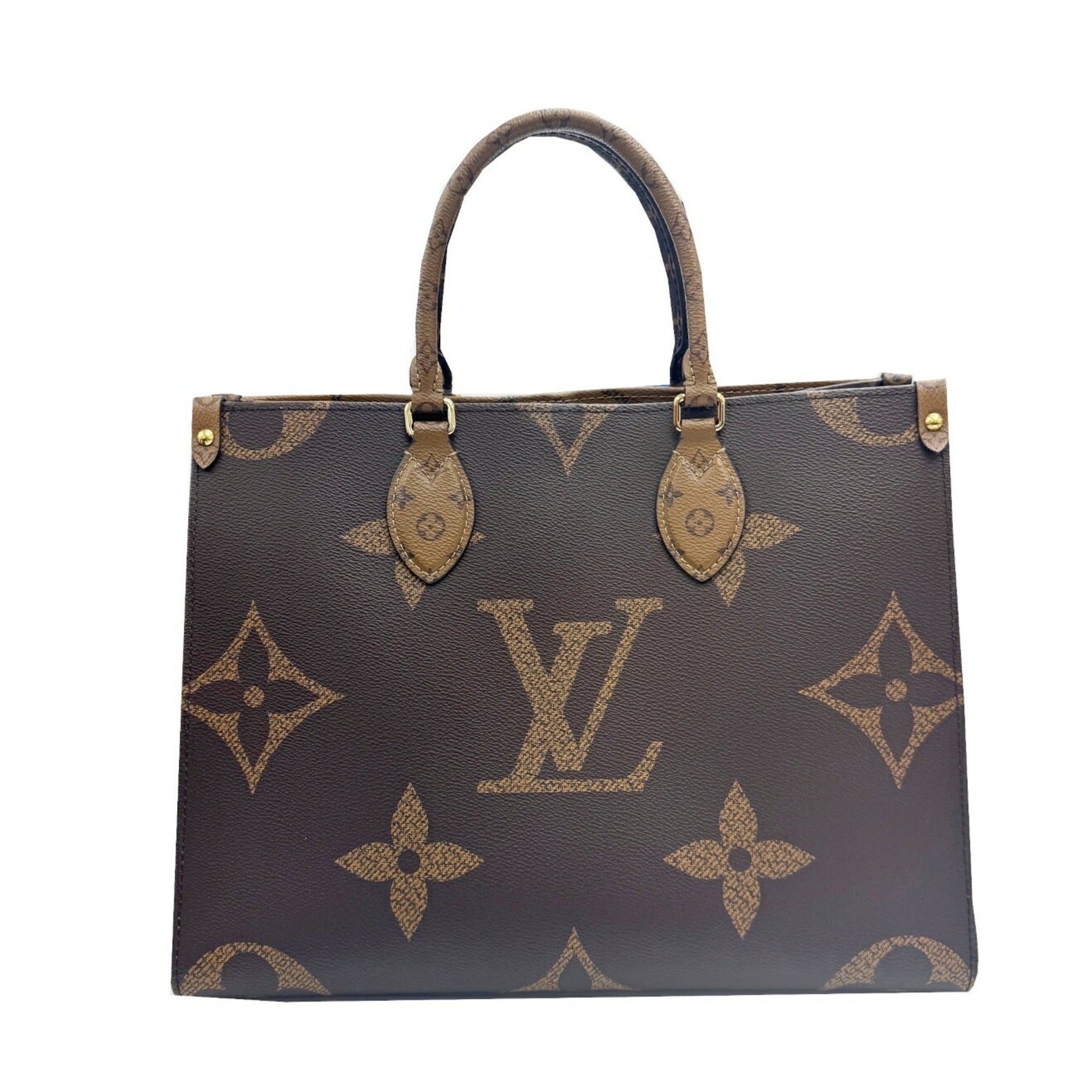 LOUIS VUITTON On the Go MM Monogram Giant Reverse Tote Bag with RFID