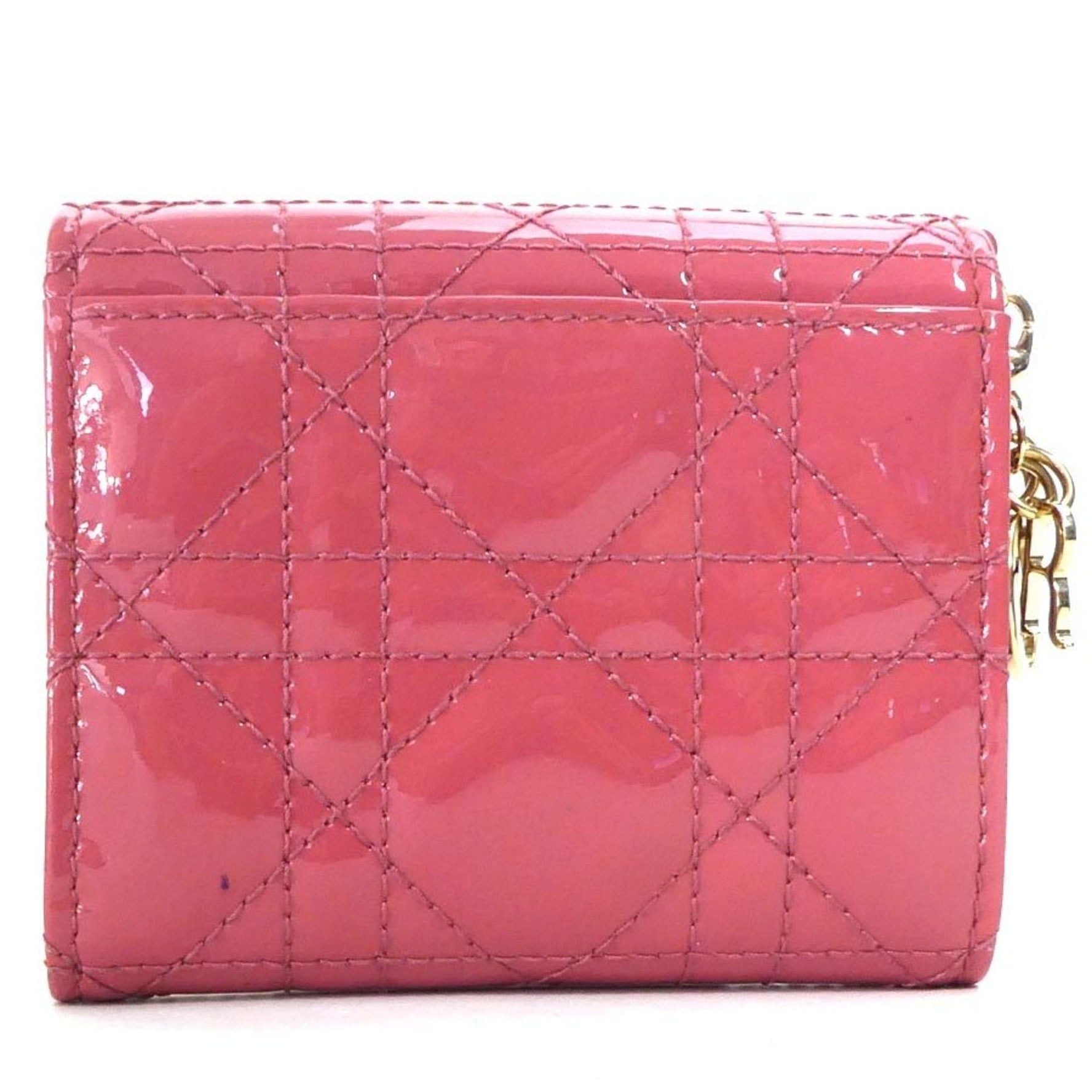 Christian Dior Tri-fold Wallet Patent Leather