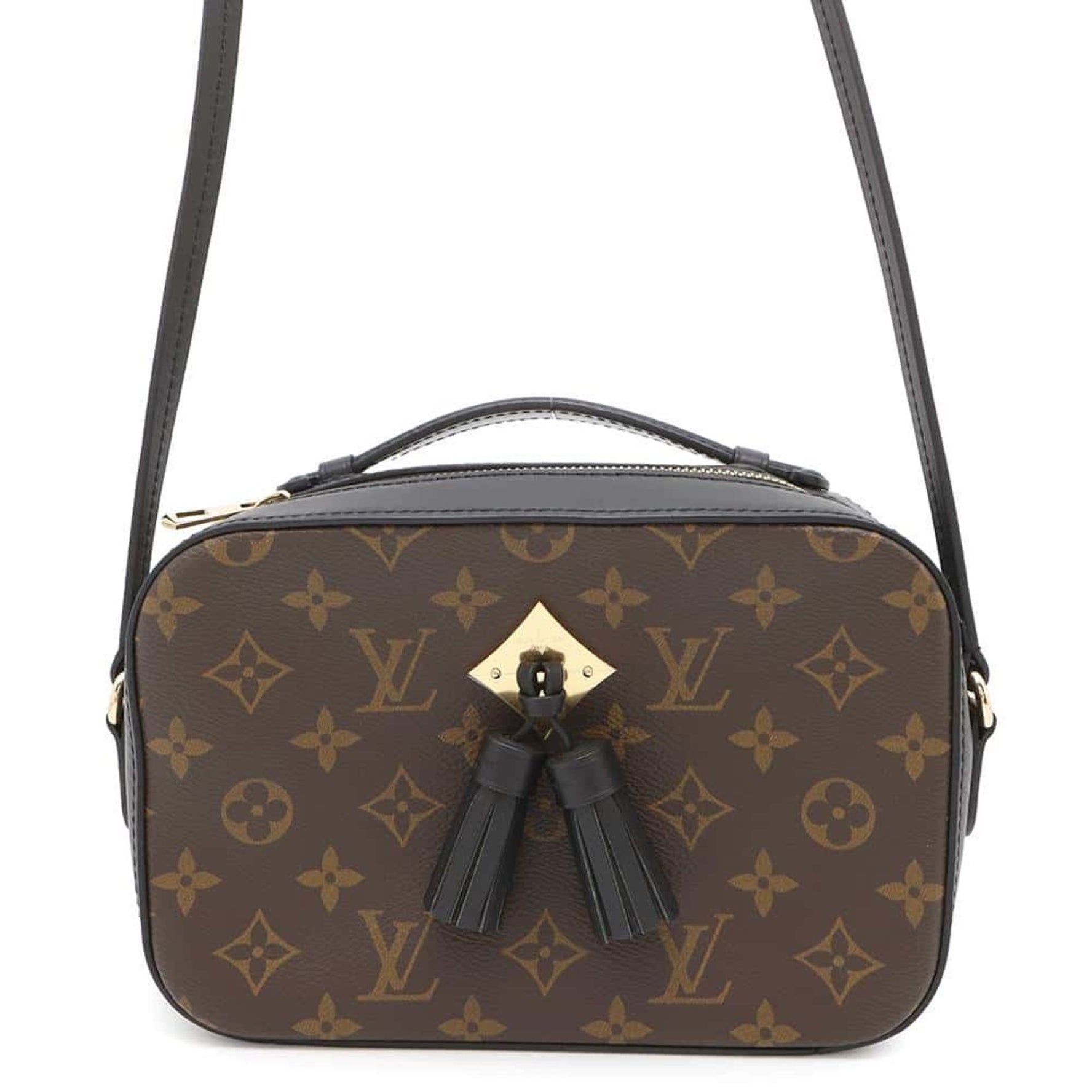 Louis Vuitton Shoulder Bag Monogram Santonge Tassel Black