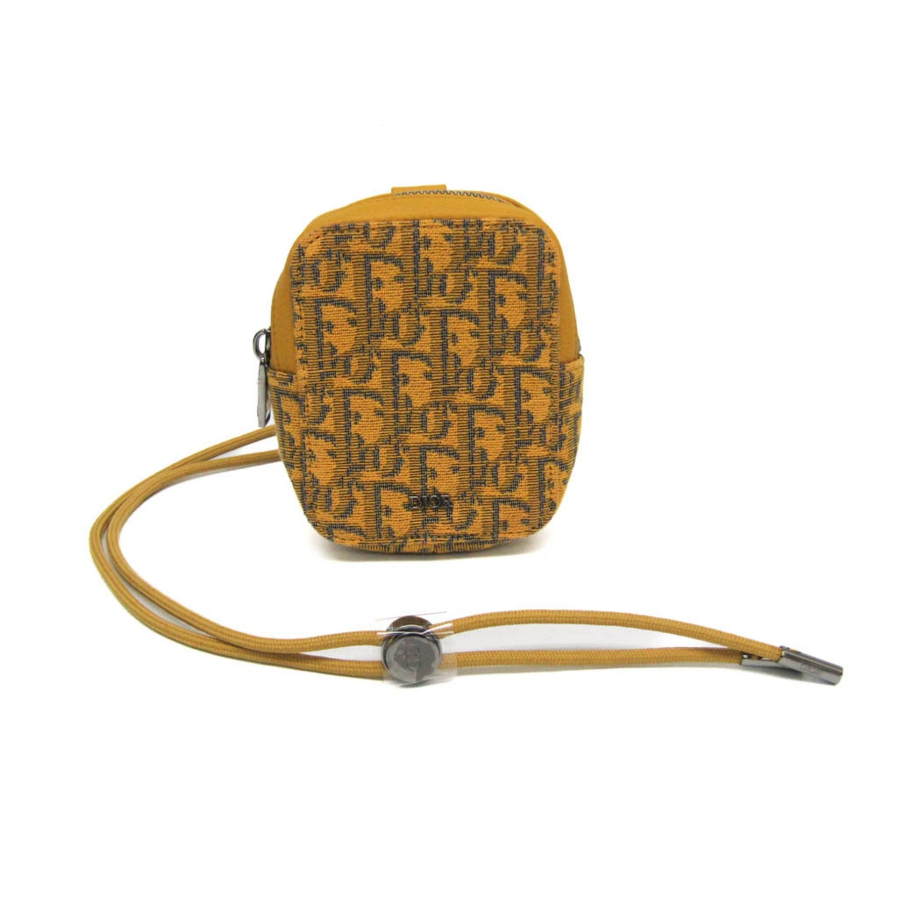 Christian Dior OBLIQUE D-TOUCH Vertical Nano Pouch Leather,Jacquard Pouch,Shoulder Bag