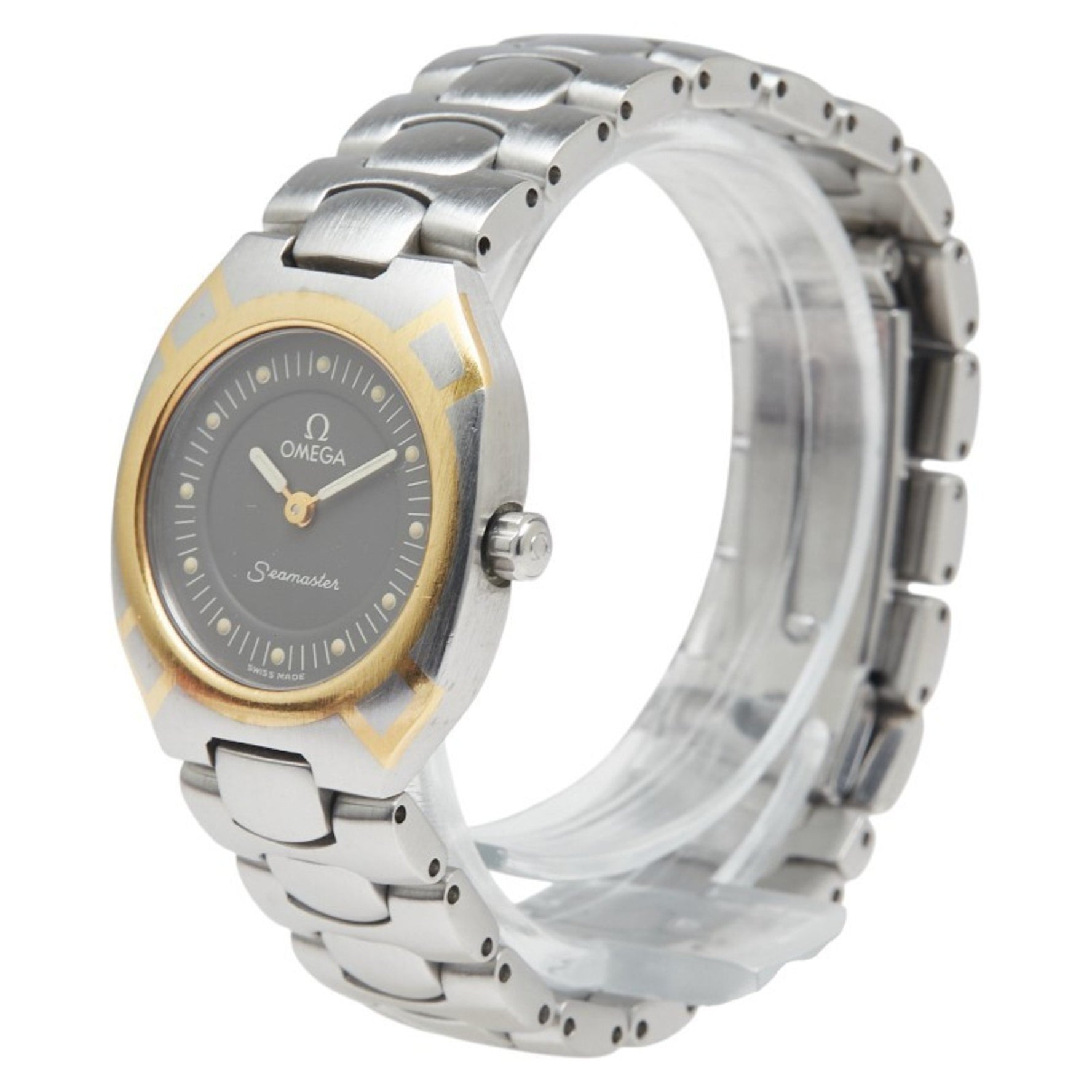 Omega Seamaster Polaris Quartz Watch with Dial and Stainless Steel Plated