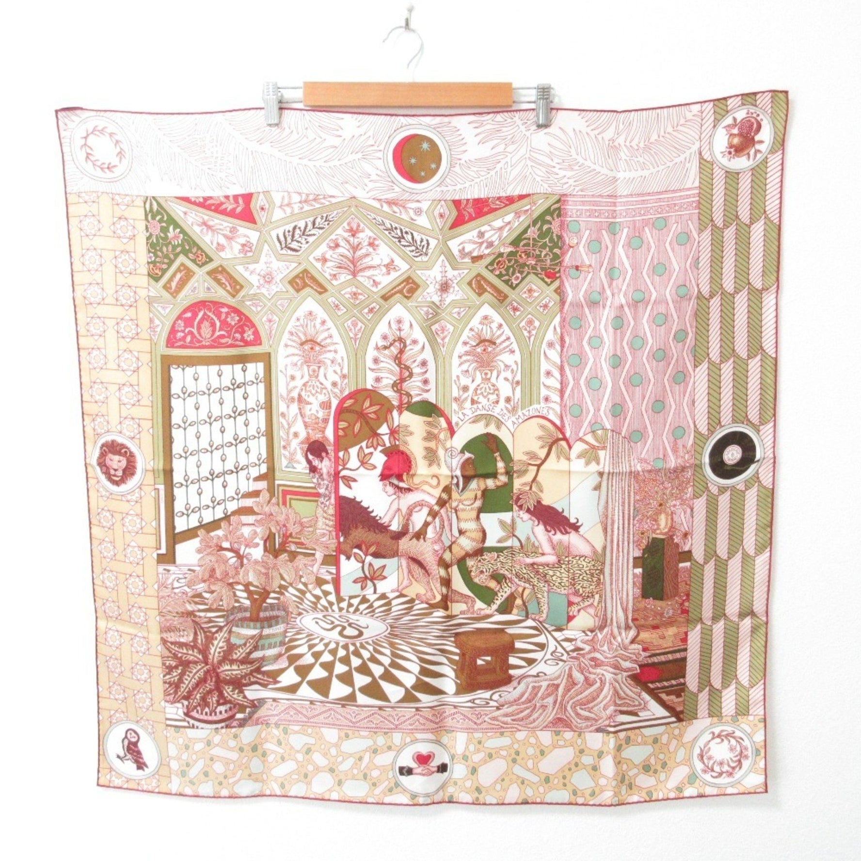 HERMES LA DANSE DES AMAZONES Amazon Dance Carre 90 Silk Scarf/Muffler Multicolor