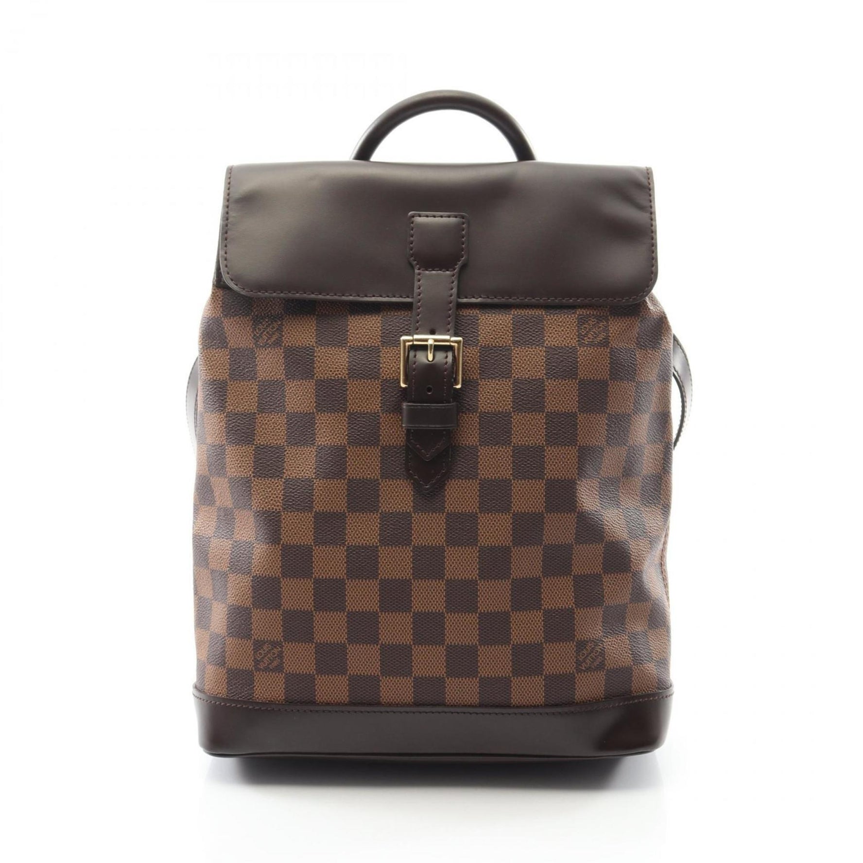 Louis Vuitton Soho Backpack Bag, Coated Canvas, Leather, Damier, Brown