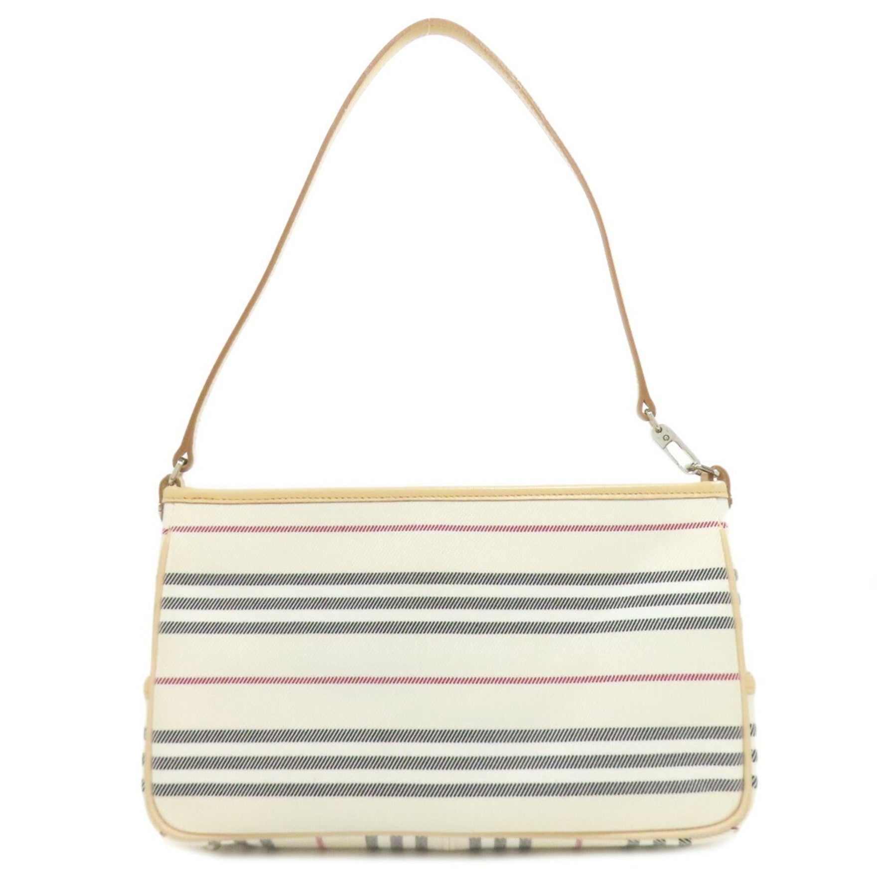 Burberry Striped Canvas Handbag