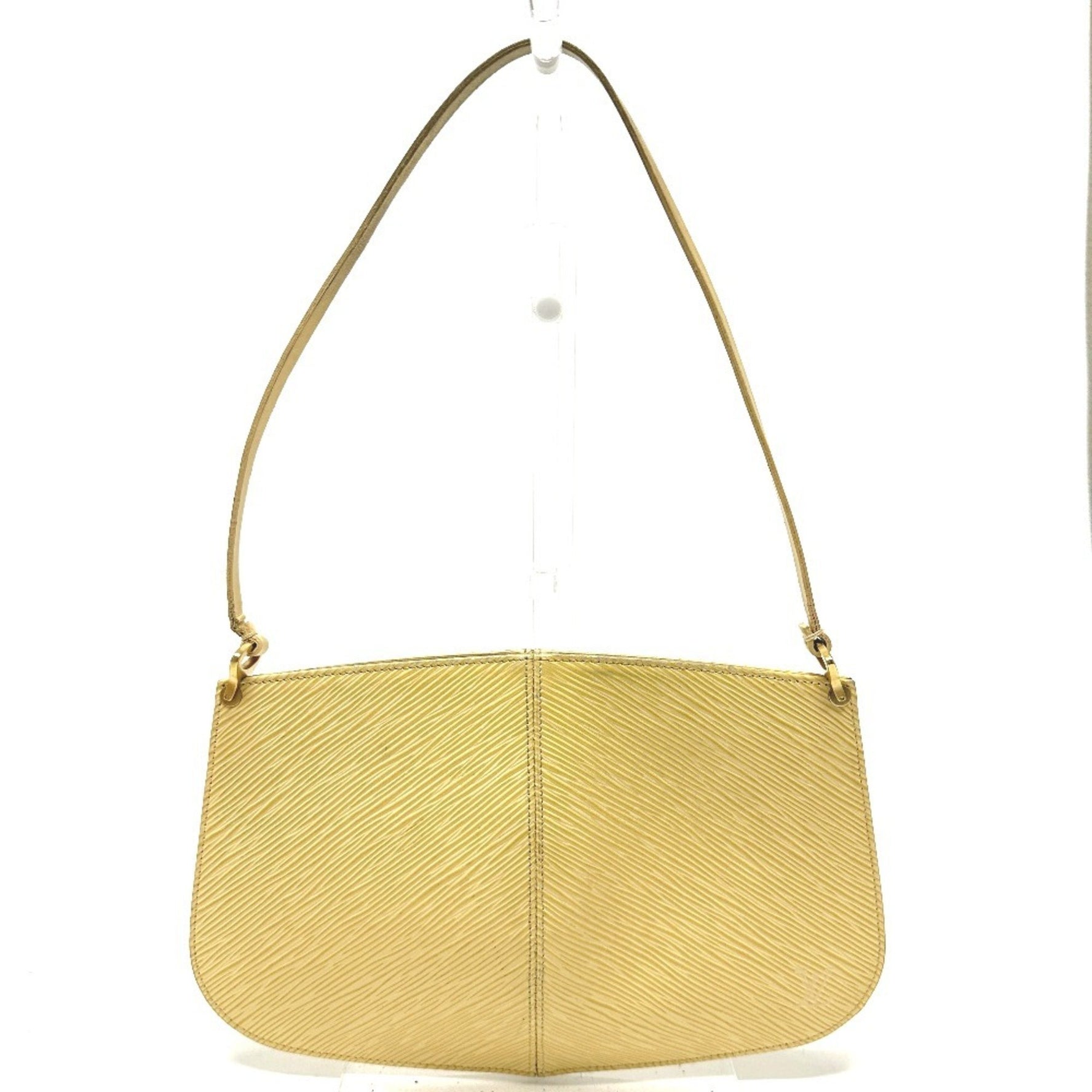 LOUIS VUITTON M5262A Epi Demilune Pochette Shoulder Bag in Vanilla Beige Leather