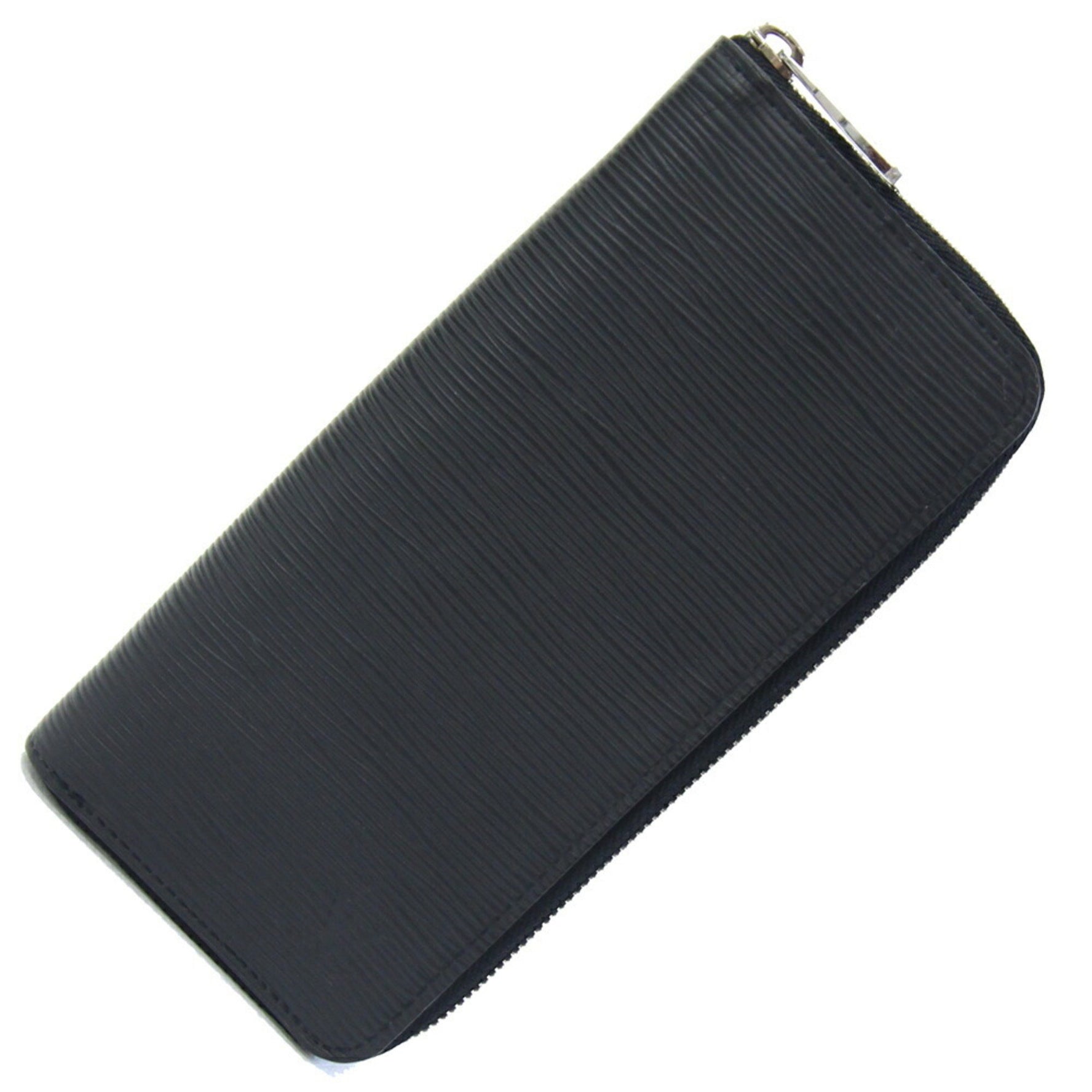 Louis Vuitton Epi Zippy Wallet Vertical Noir Black Round Long