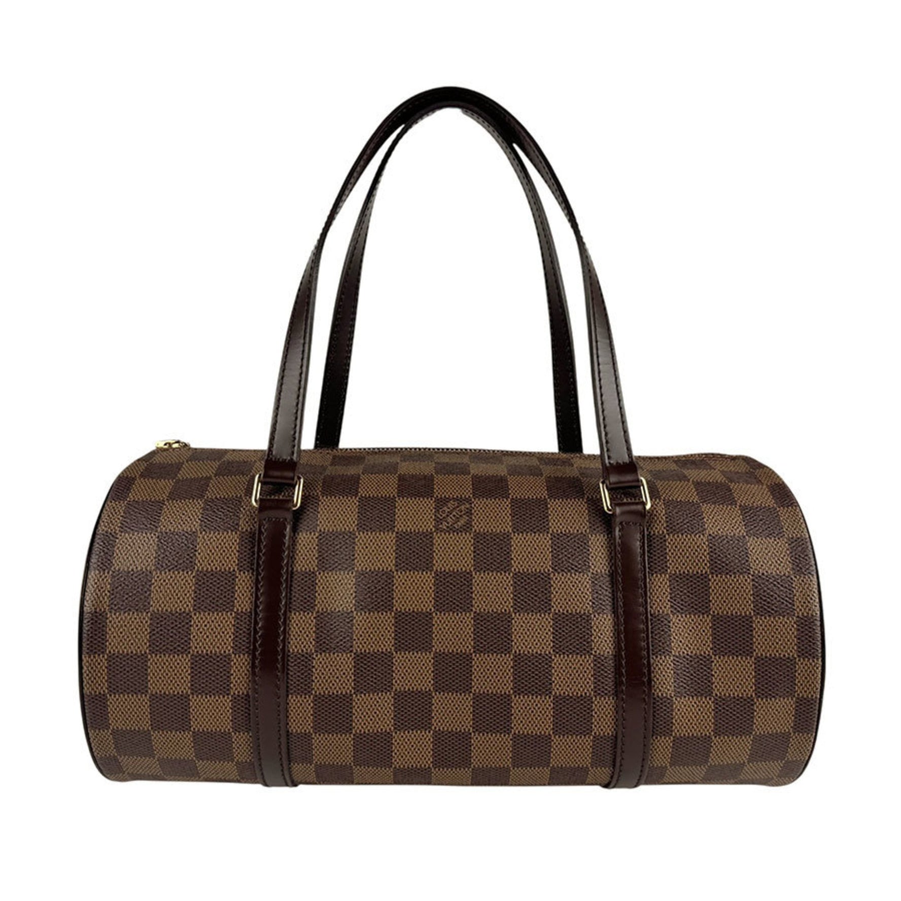 Louis Vuitton Damier Papillon 30 Shoulder Bag in Canvas and Ebene Leather, Women's, N51303 z6522