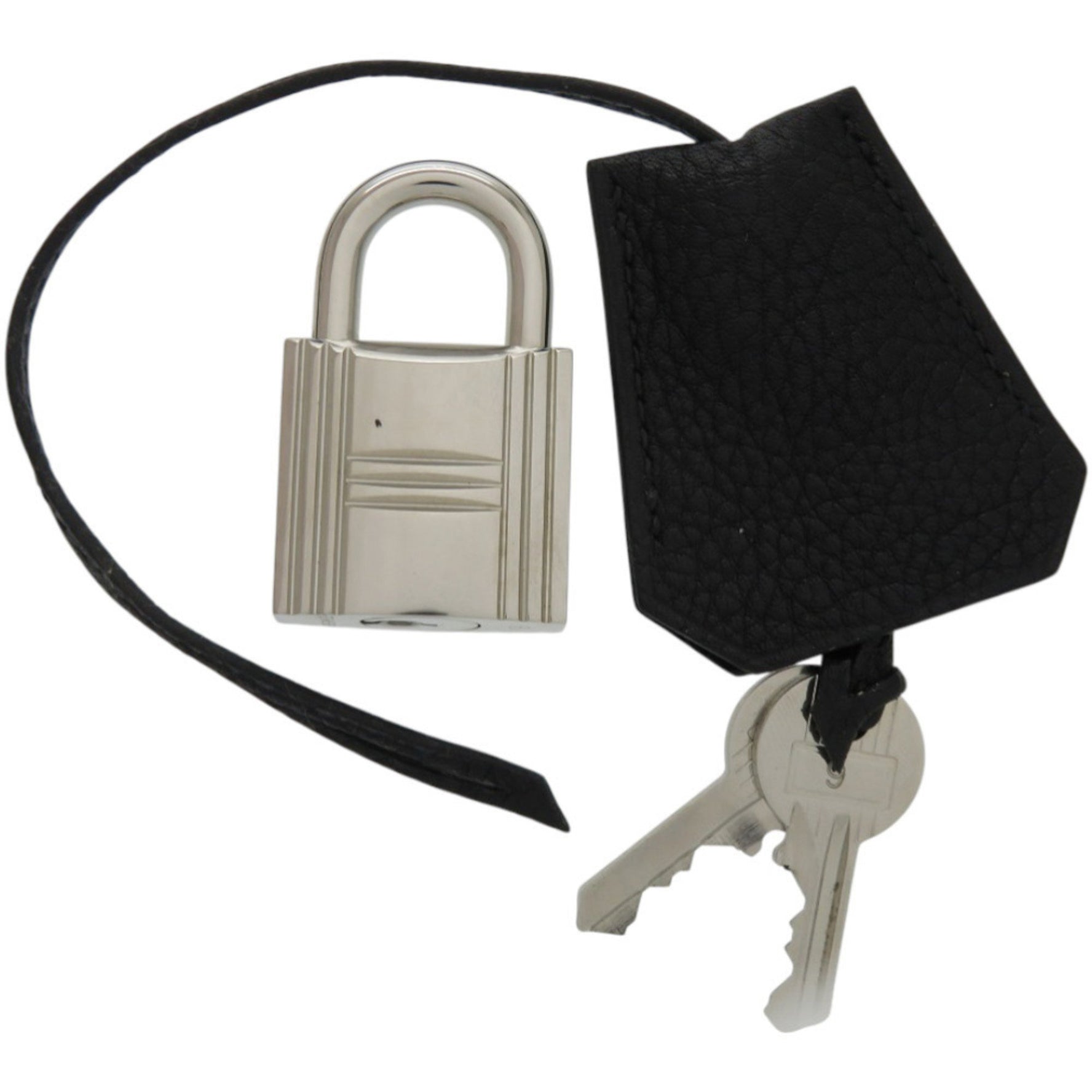 Hermes Like new Hermès Haute Couture leather crochet padlock 0962