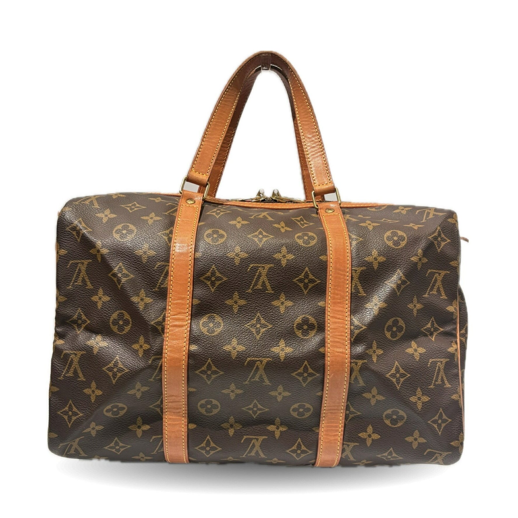 Louis Vuitton Saxe Souple 35 Monogram Boston Bag Leather