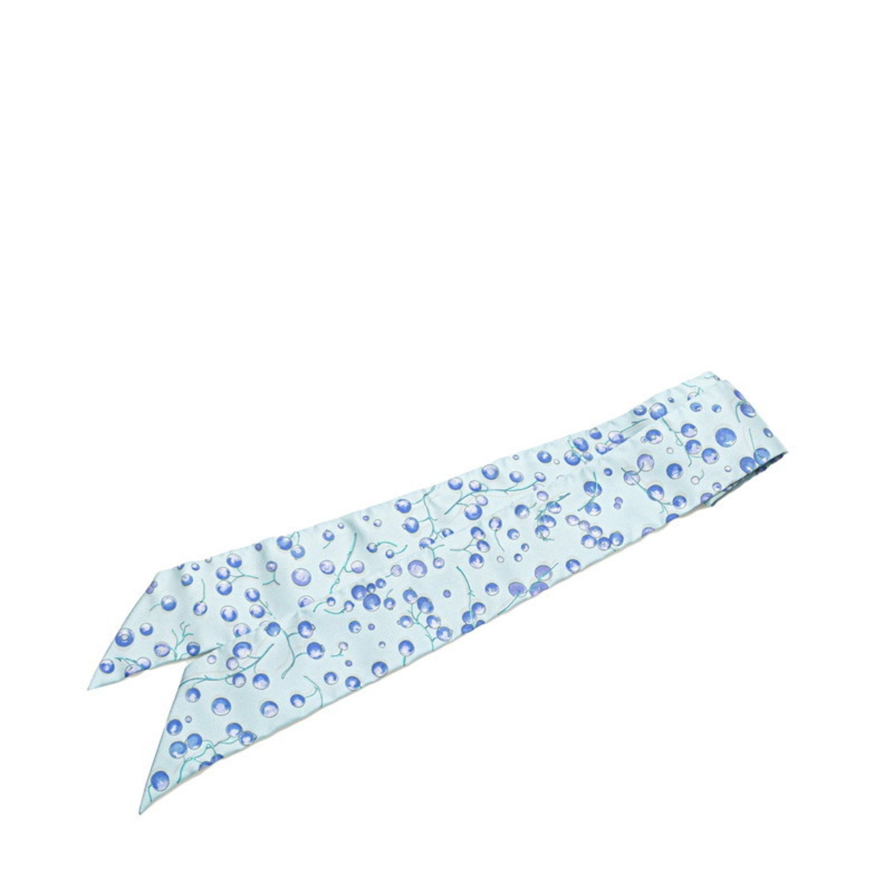 Hermes Twilly Blueberry Print Scarf, Silk