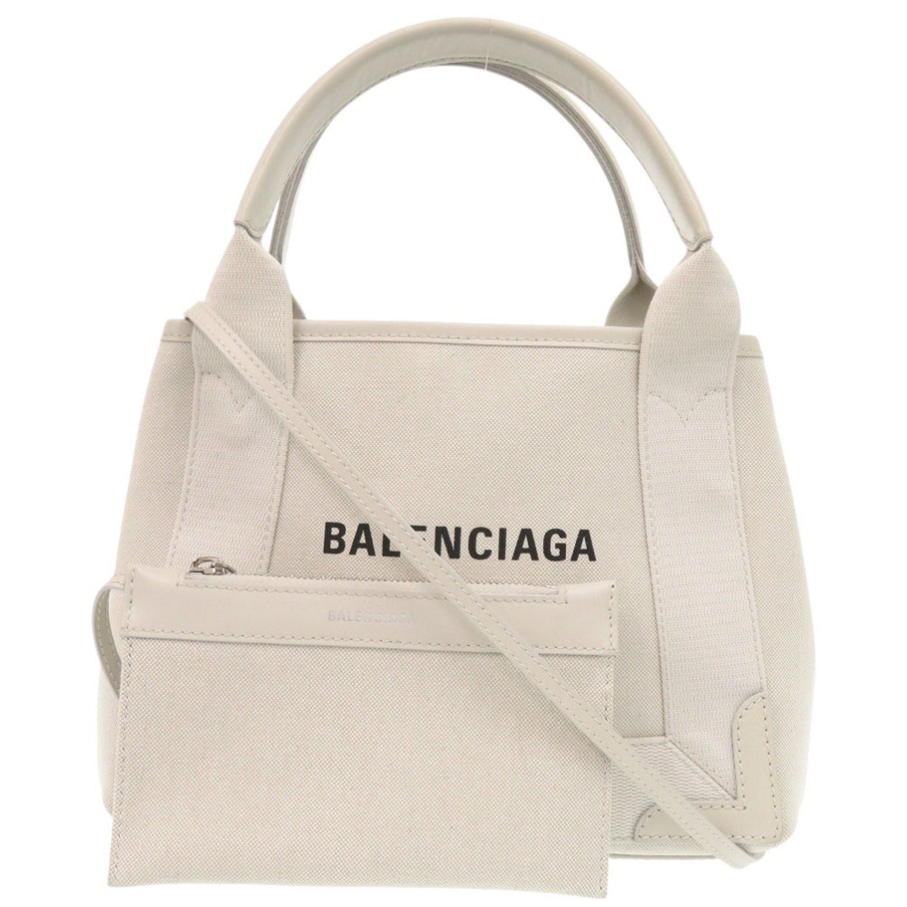Like new Balenciaga handbag with pouch, Navy Cabas XS canvas, 0803