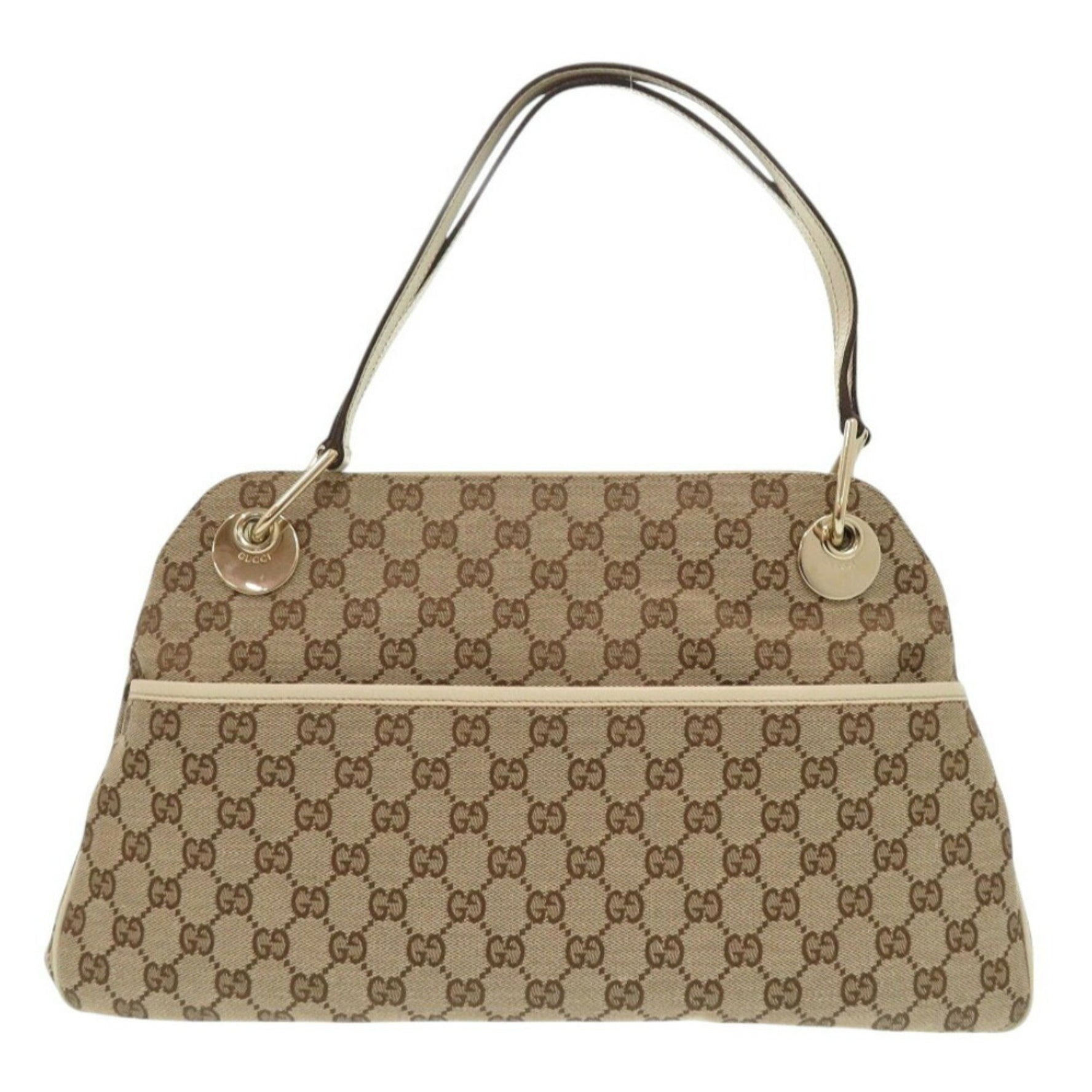 Gucci GG canvas/leather beige tote bag