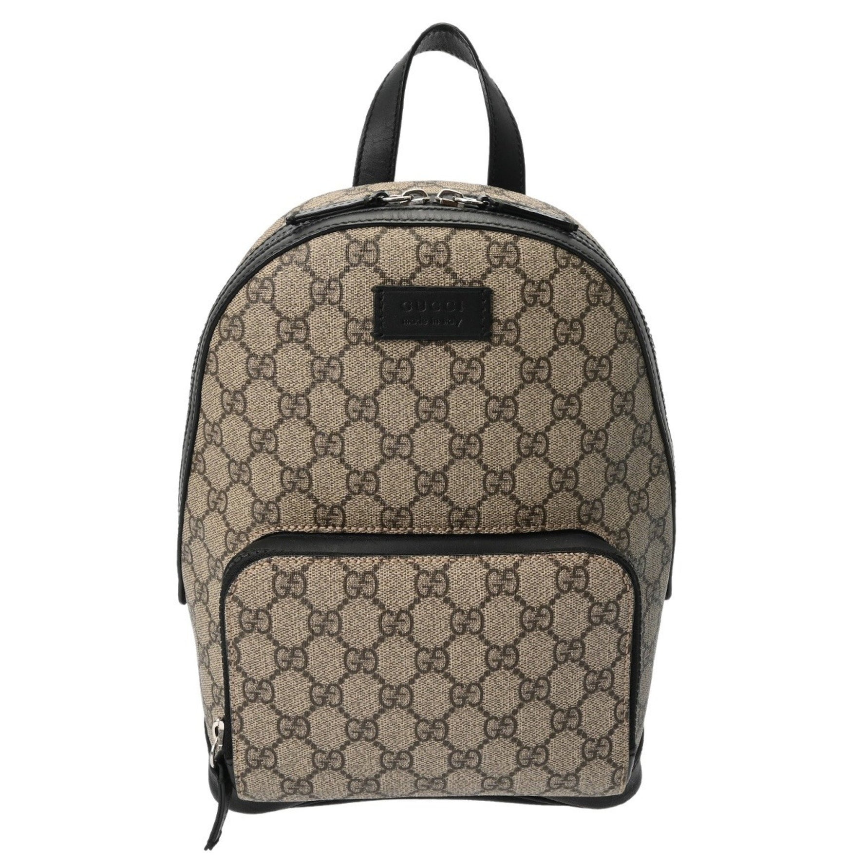 GUCCI Backpack, GG Supreme Canvas and Leather, Backpack/Daypack