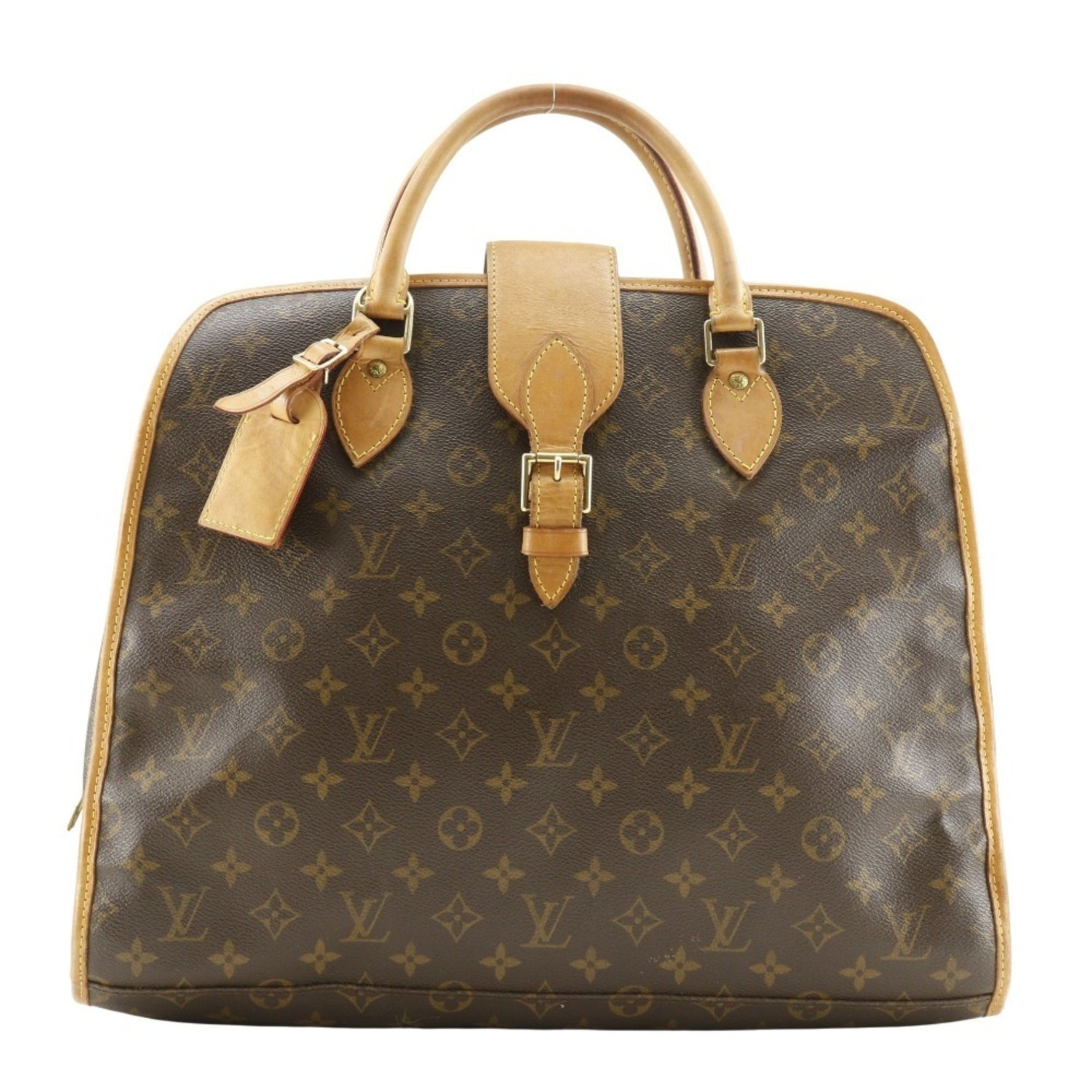 Louis Vuitton LOUIS VUITTON Rivoli Handbag Bag M53380 Monogram Canvas 2001 Brown MI0031 Double Unisex