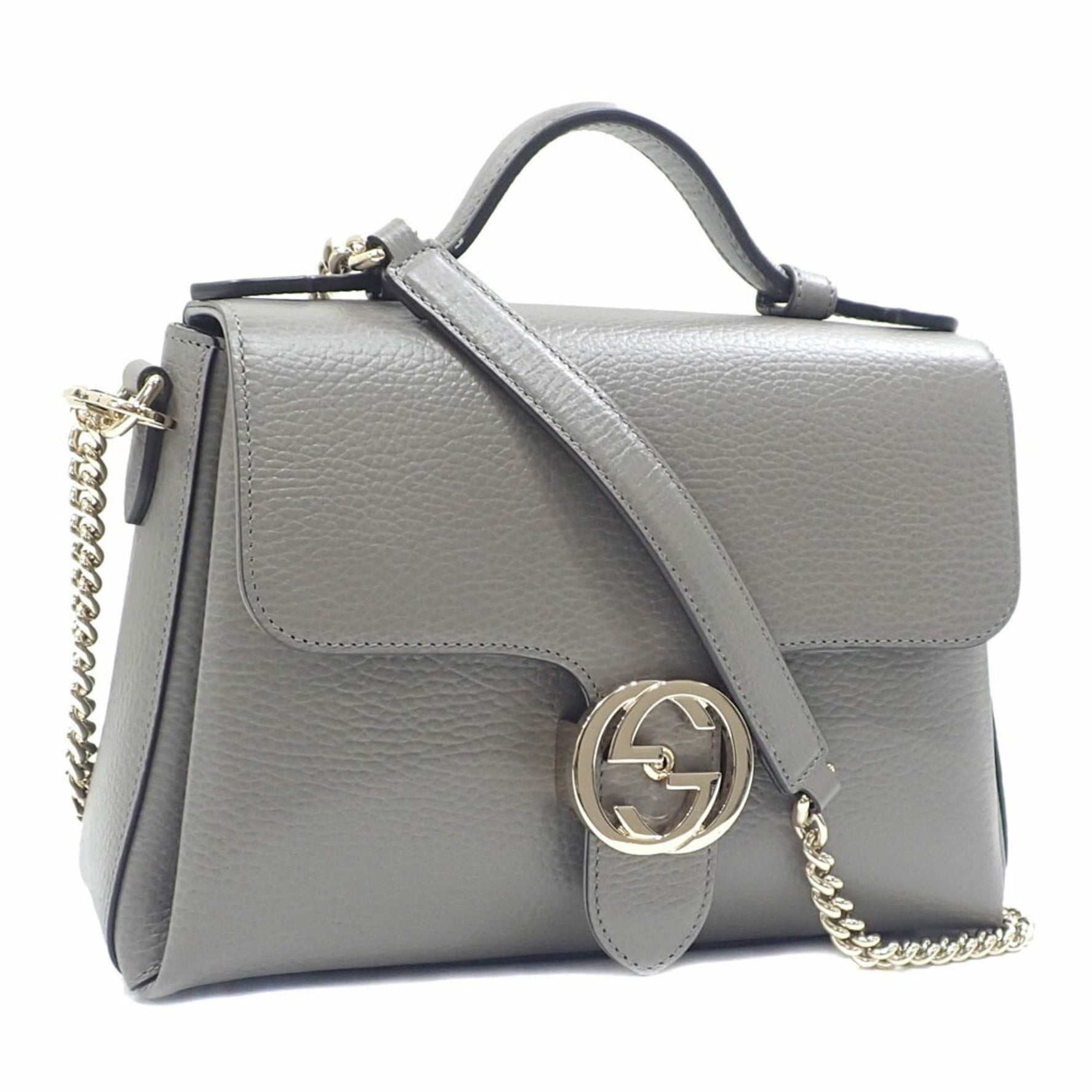 Gucci Calfskin Handbag with Interlocking G