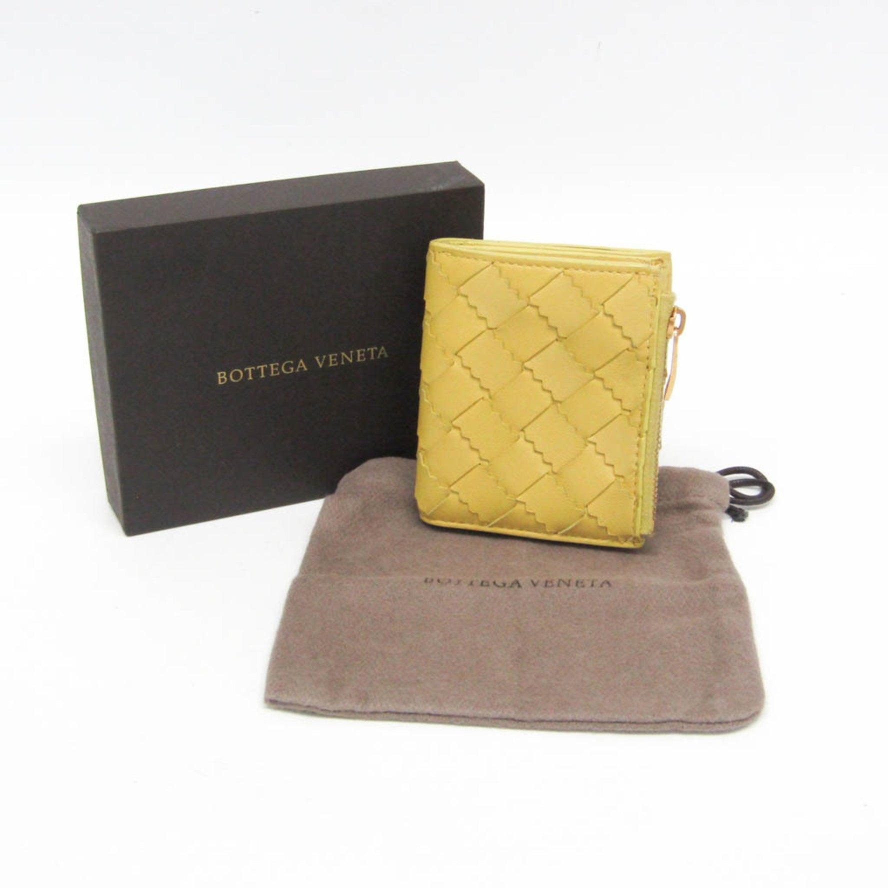 Bottega Veneta Intrecciato Zigzag Leather Wallet (tri-fold)