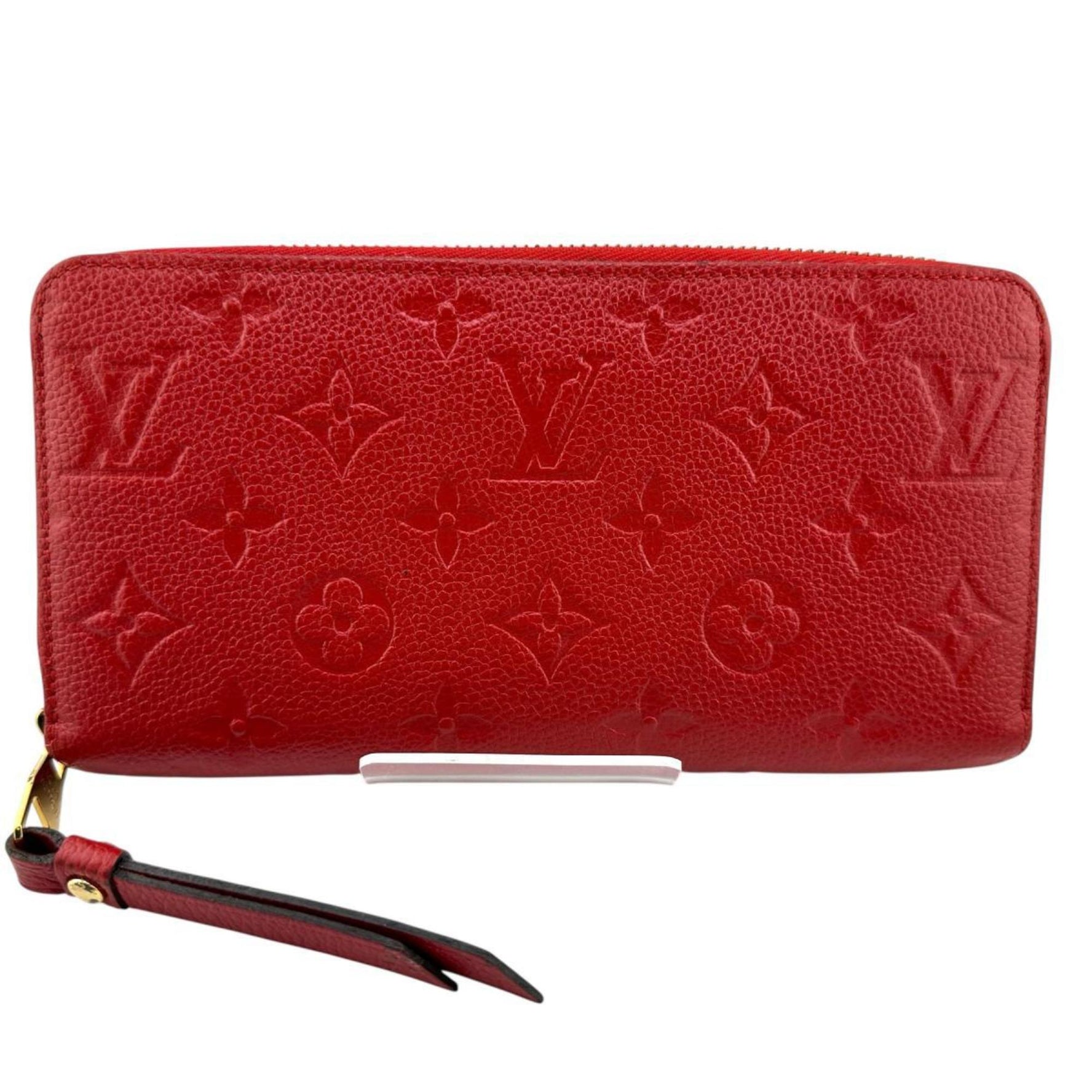 Louis Vuitton Monogram Empreinte Zippy Wallet Red
