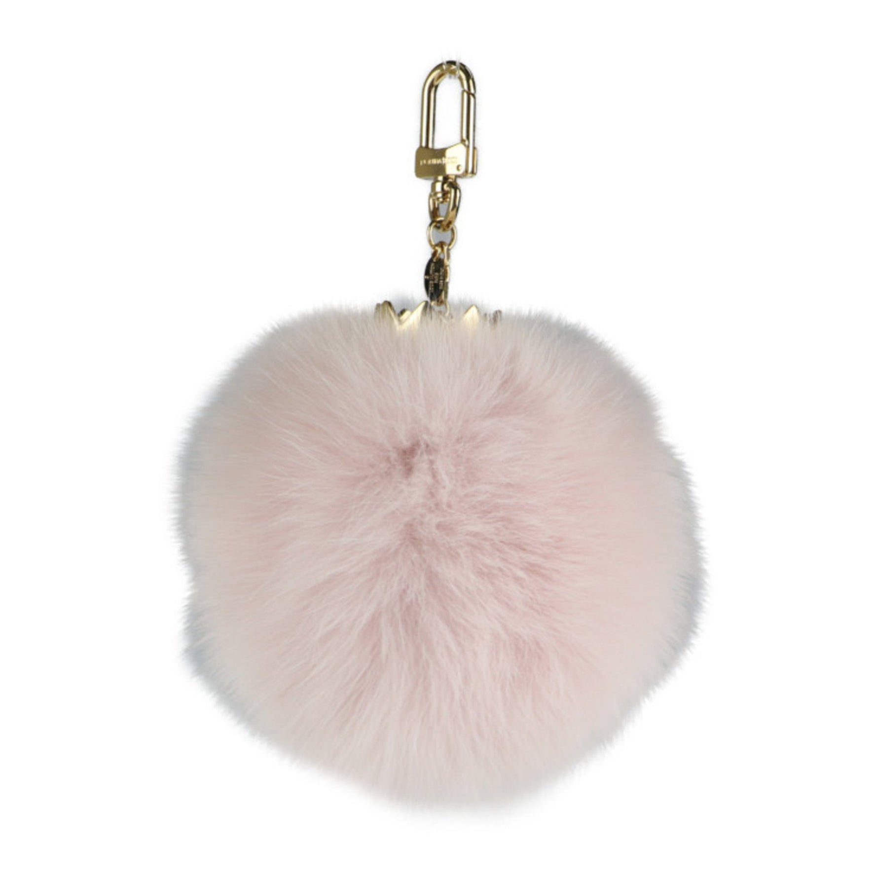 Louis Vuitton Fluffy Keychain Rabbit Fur Metal Rose Claire Bag Charm