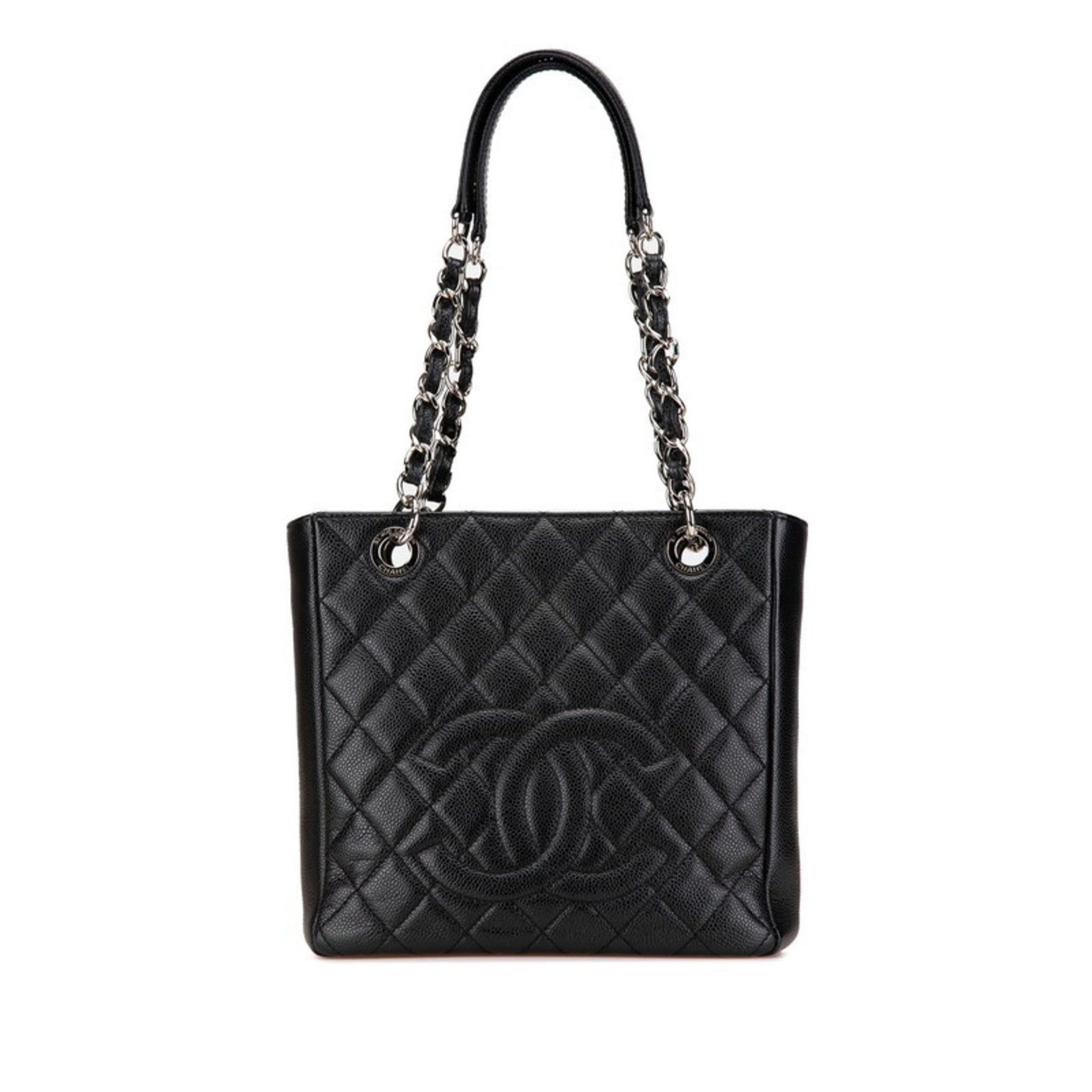 Chanel Matelasse PST Tote Coco Mark Chain Bag Shoulder Caviar Skin