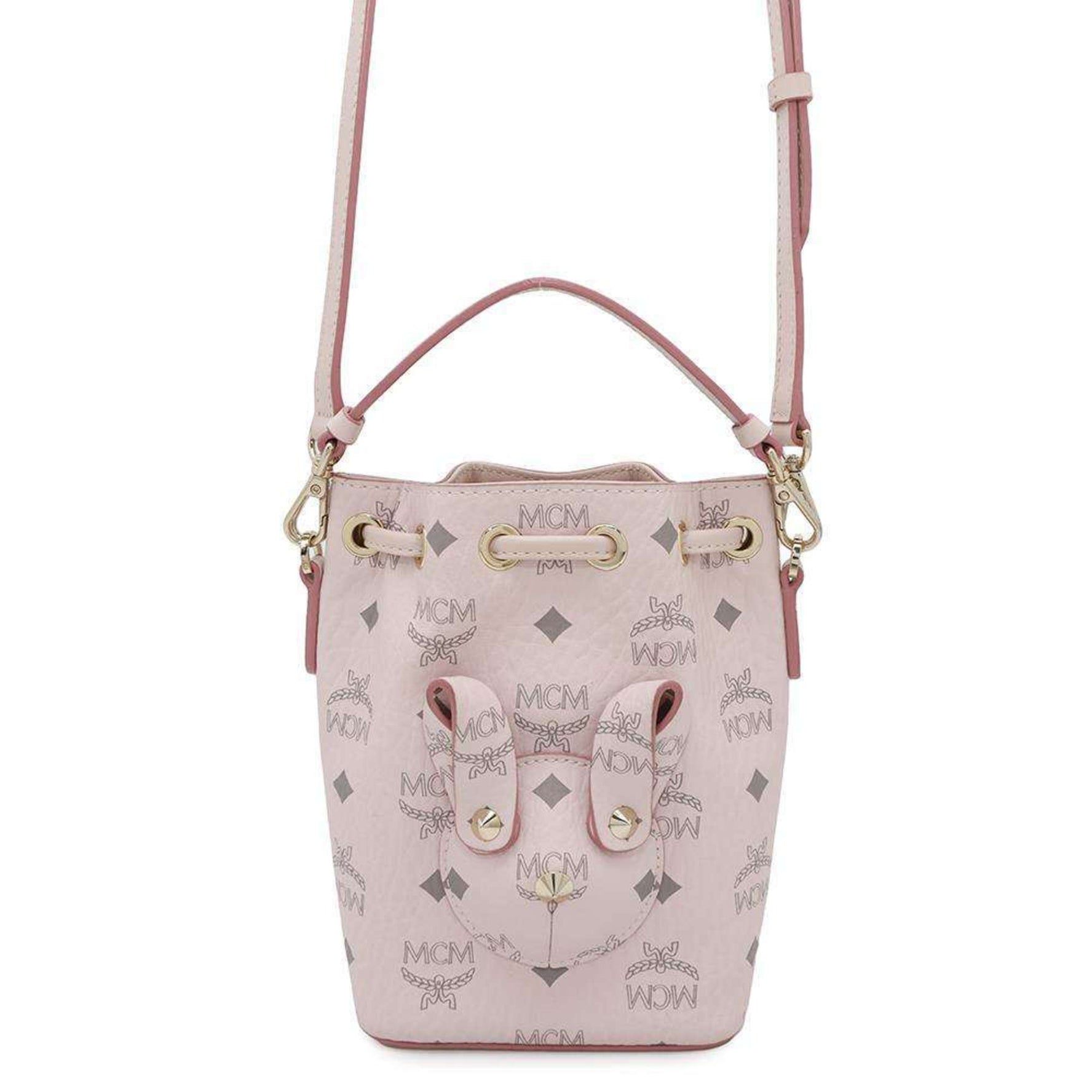 MCM Handbag Visetos Drawstring