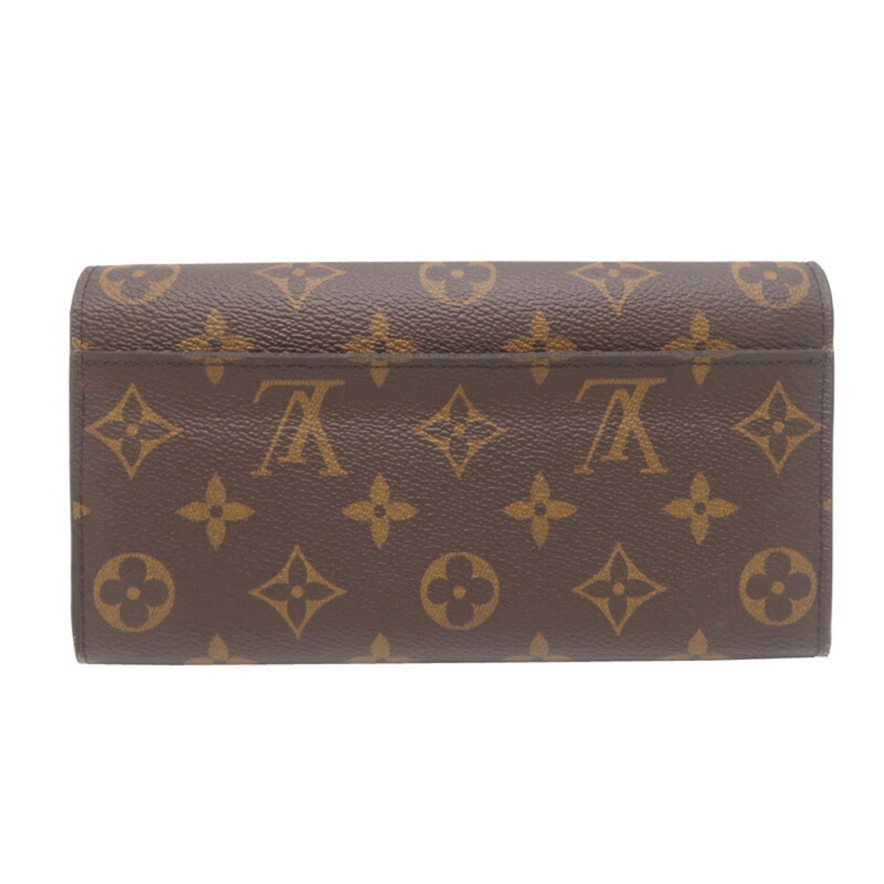 Louis Vuitton Portefeuille Sarah Long Wallet Monogram Coquelicot (Brown)