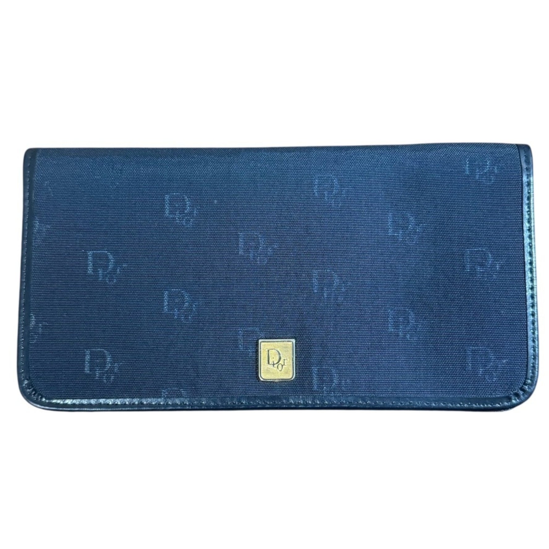 Christian Dior Vintage Long Wallet Blue