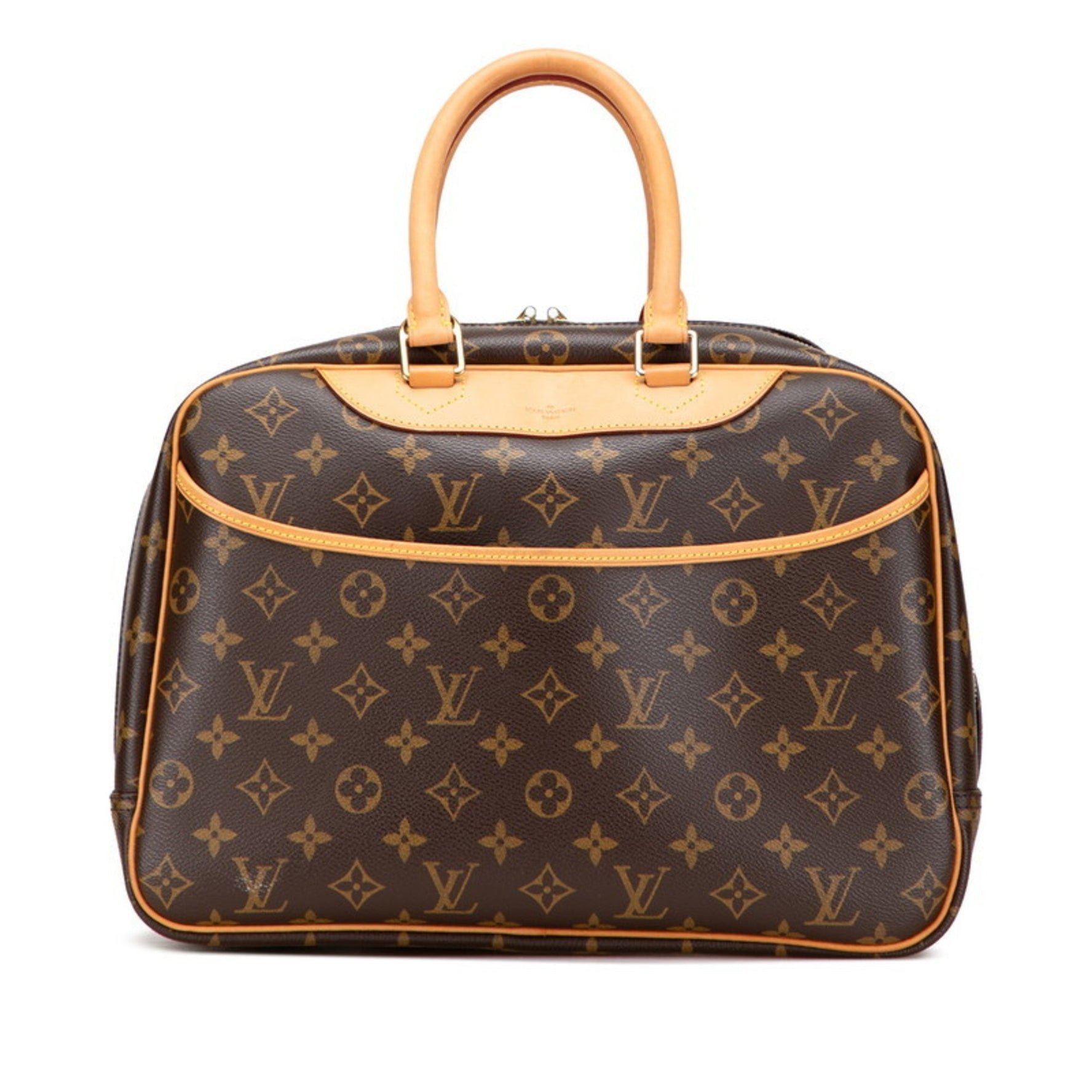 Louis Vuitton Monogram Deauville Handbag PVC Leather LOUIS VUITTON