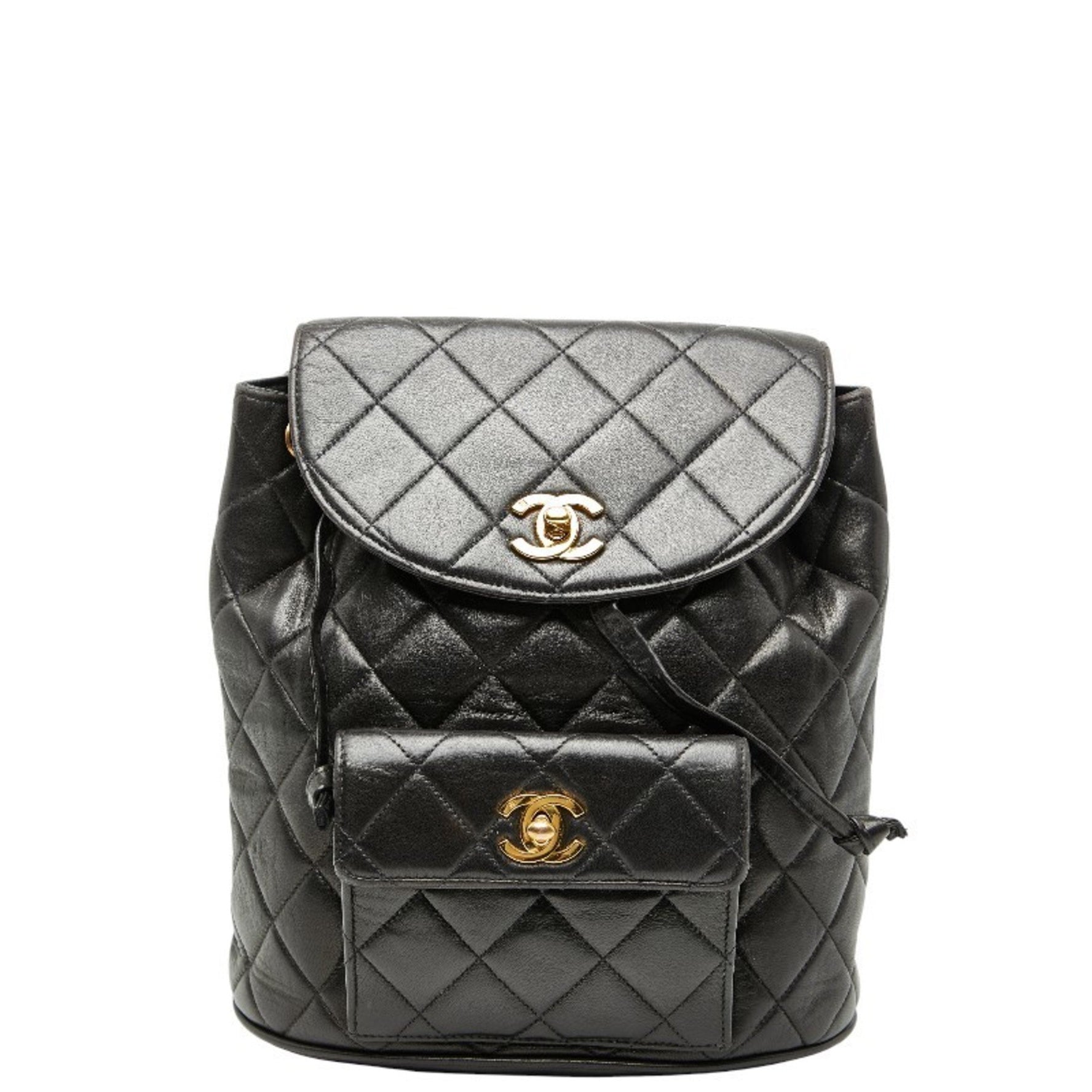 CHANEL Matelasse Coco Mark Chain Backpack in Lambskin
