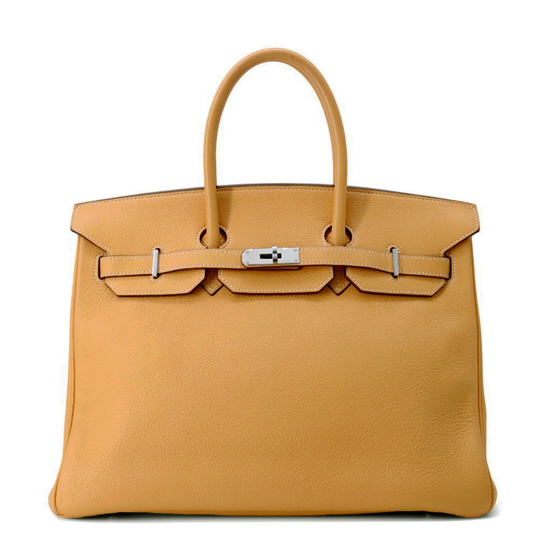 Hermes Hermès Birkin 35 Natural Togo Leather with H Stamp