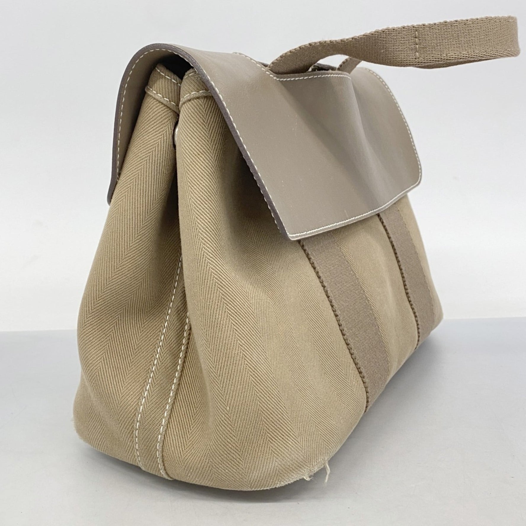 Hermes Hermès Valparaiso PM Tote Bag, Toile Chevron Etoupe