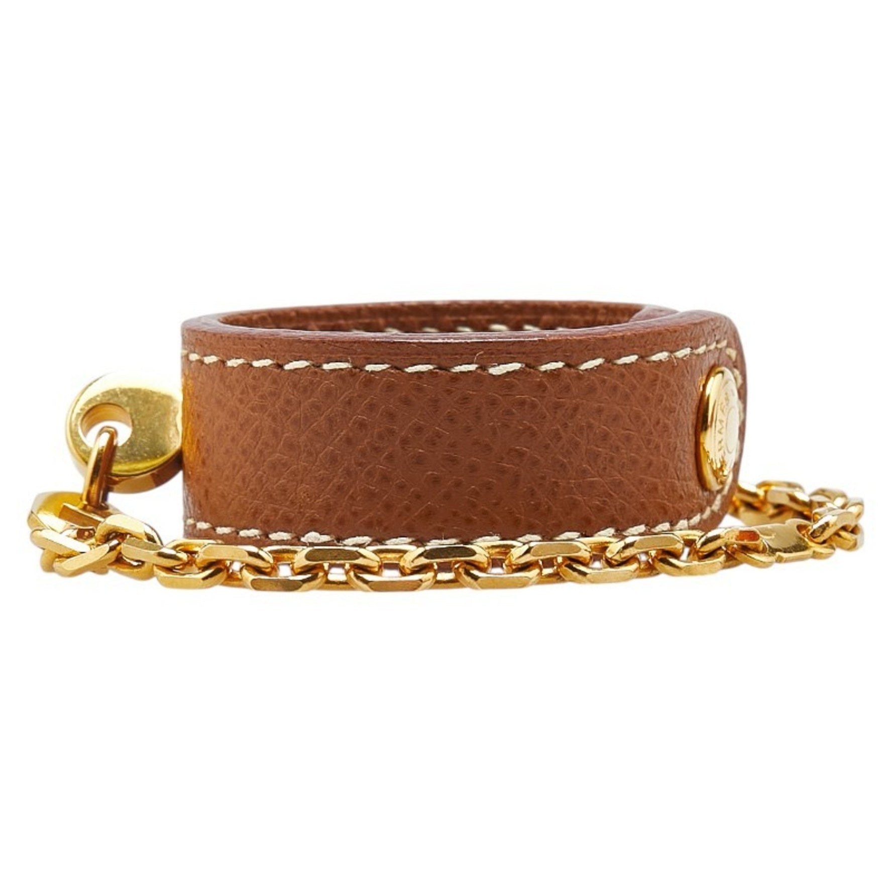 Hermes Nomade Glove Holder Brown Gold Leather Plated