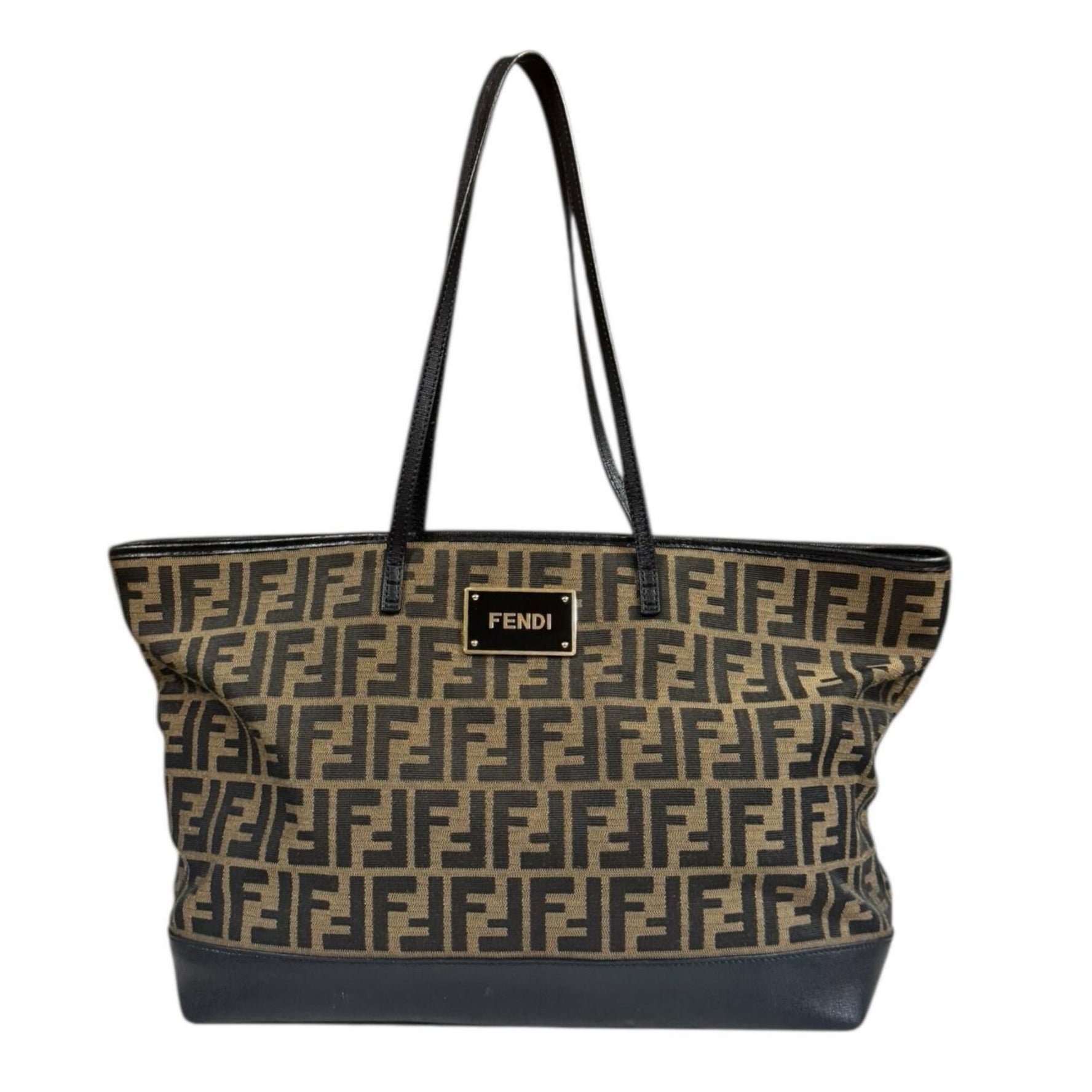 Fendi Zucca Tote Bag, Canvas, Brown