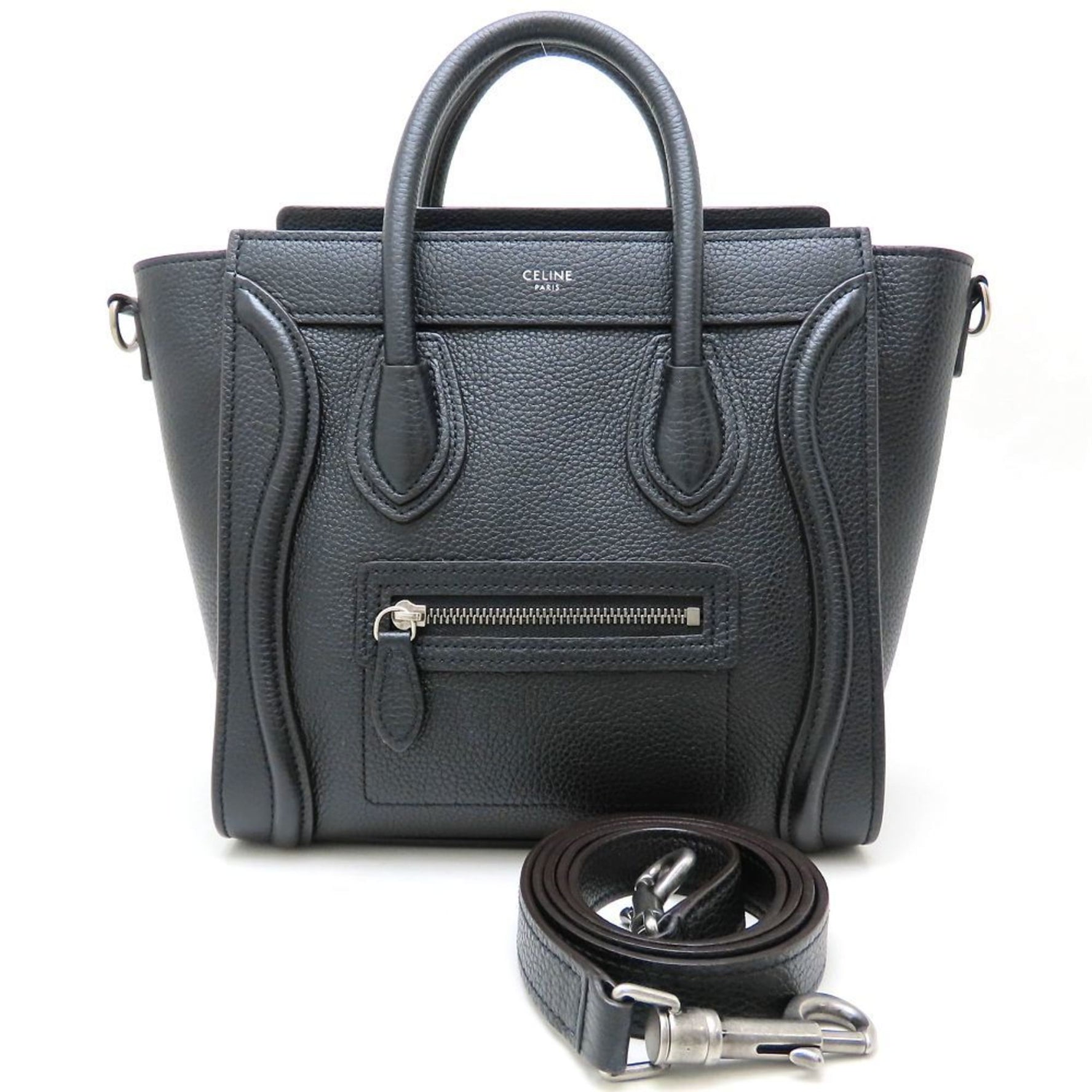 CELINE Luggage Nano Shopper Handbag Leather