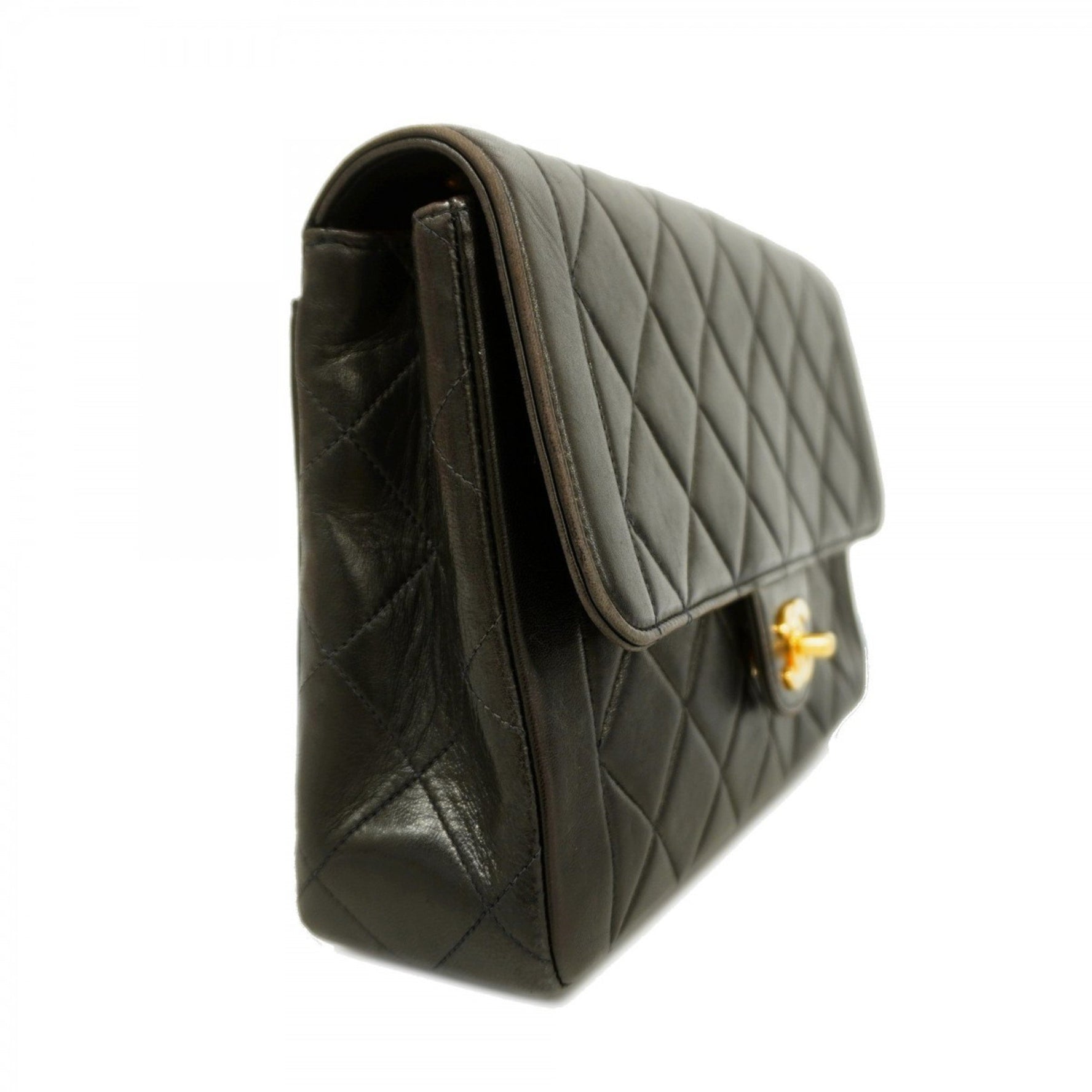 Chanel Matelasse Double Chain Shoulder Bag, Lambskin