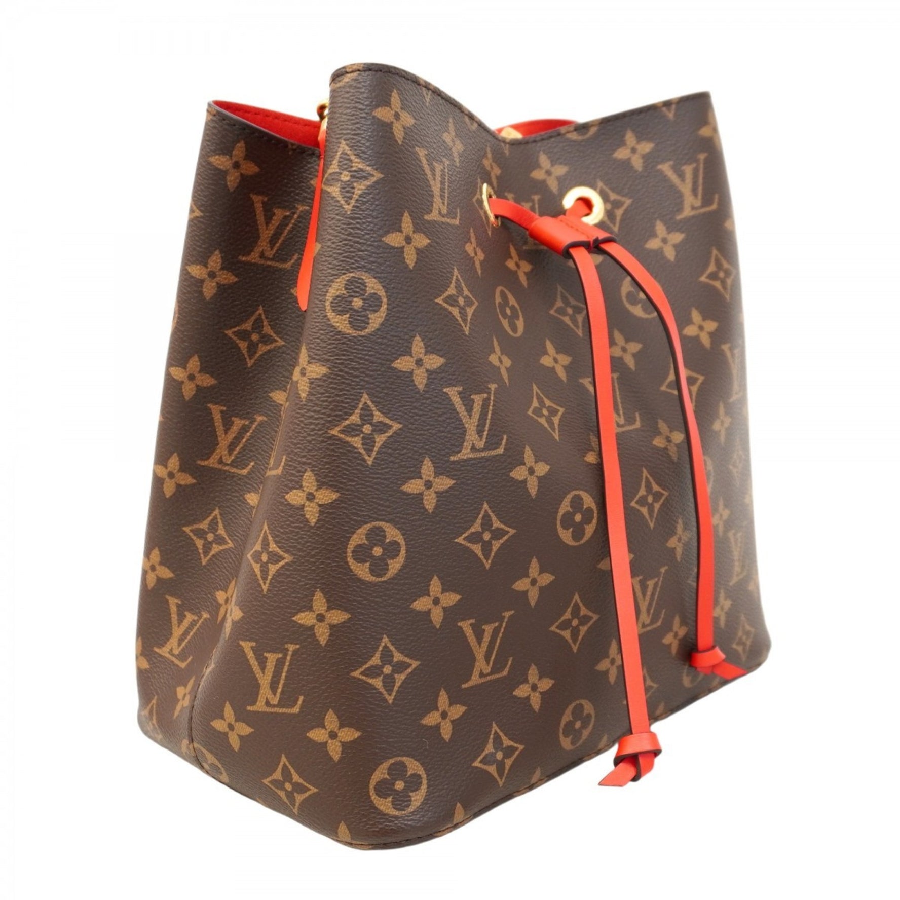 Louis Vuitton Monogram NeoNoe Shoulder Bag Brown Coquelicot