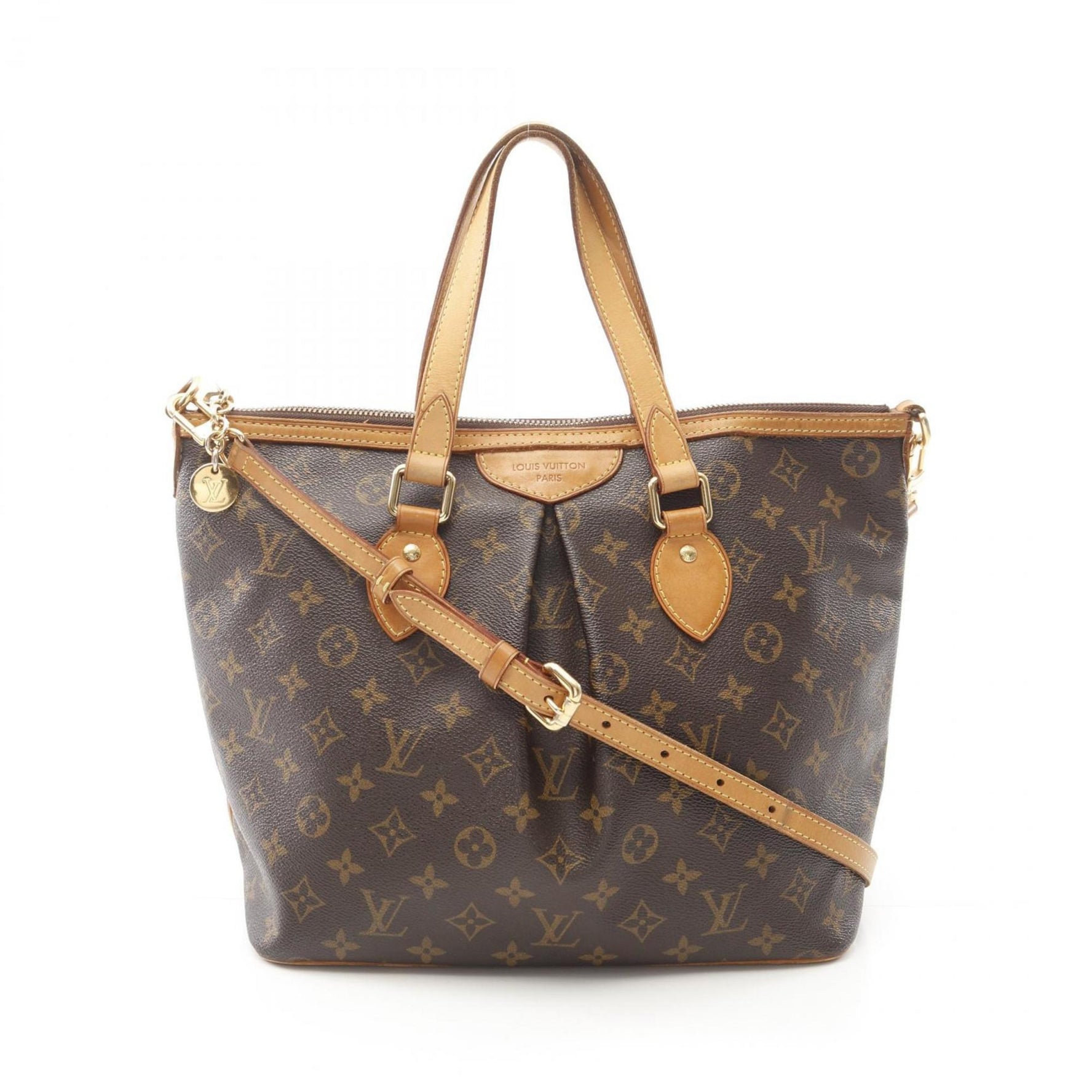 Louis Vuitton Palermo PM Monogram Handbag, Coated Canvas and Leather, Brown