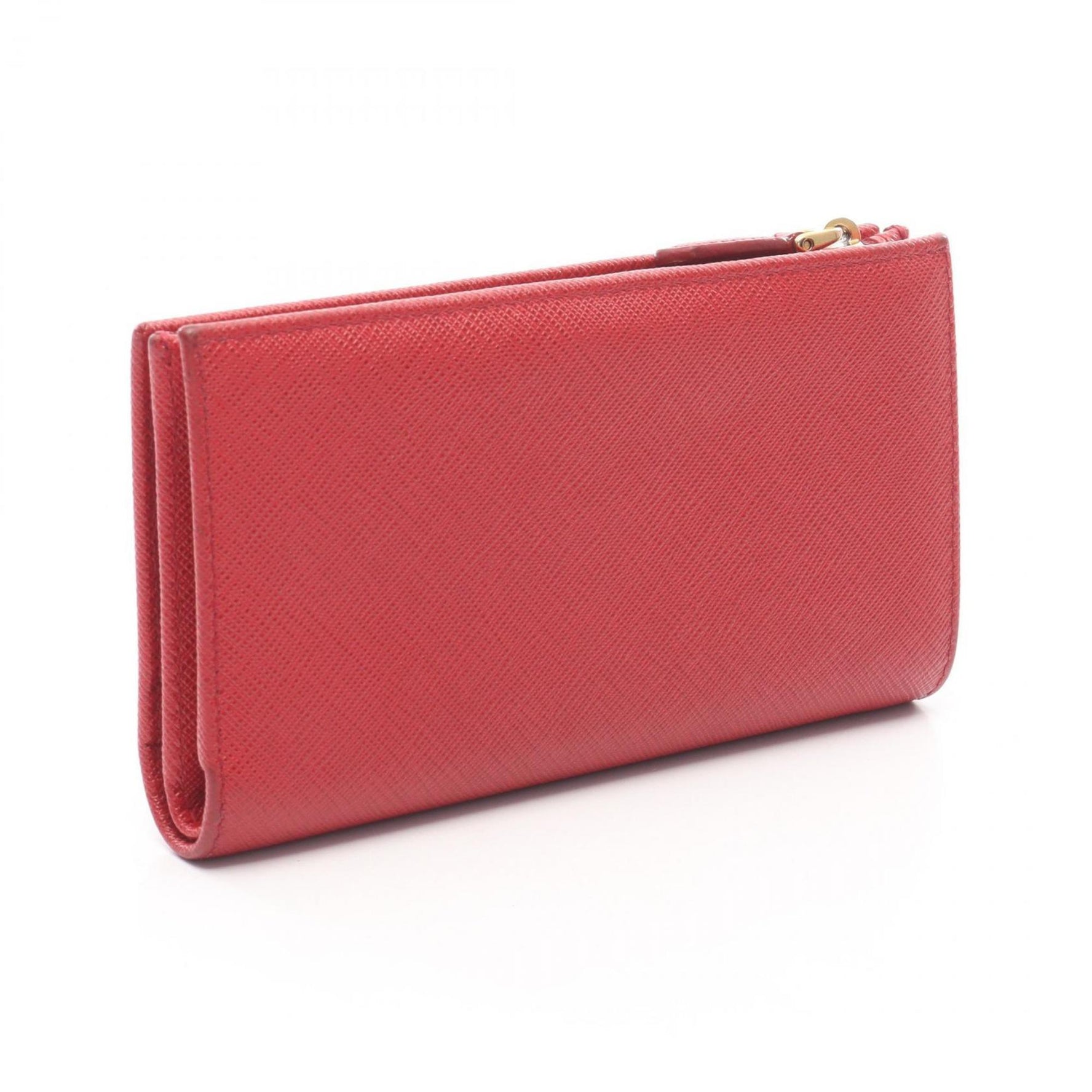 Prada Saffiano Leather Bi-fold Wallet Red