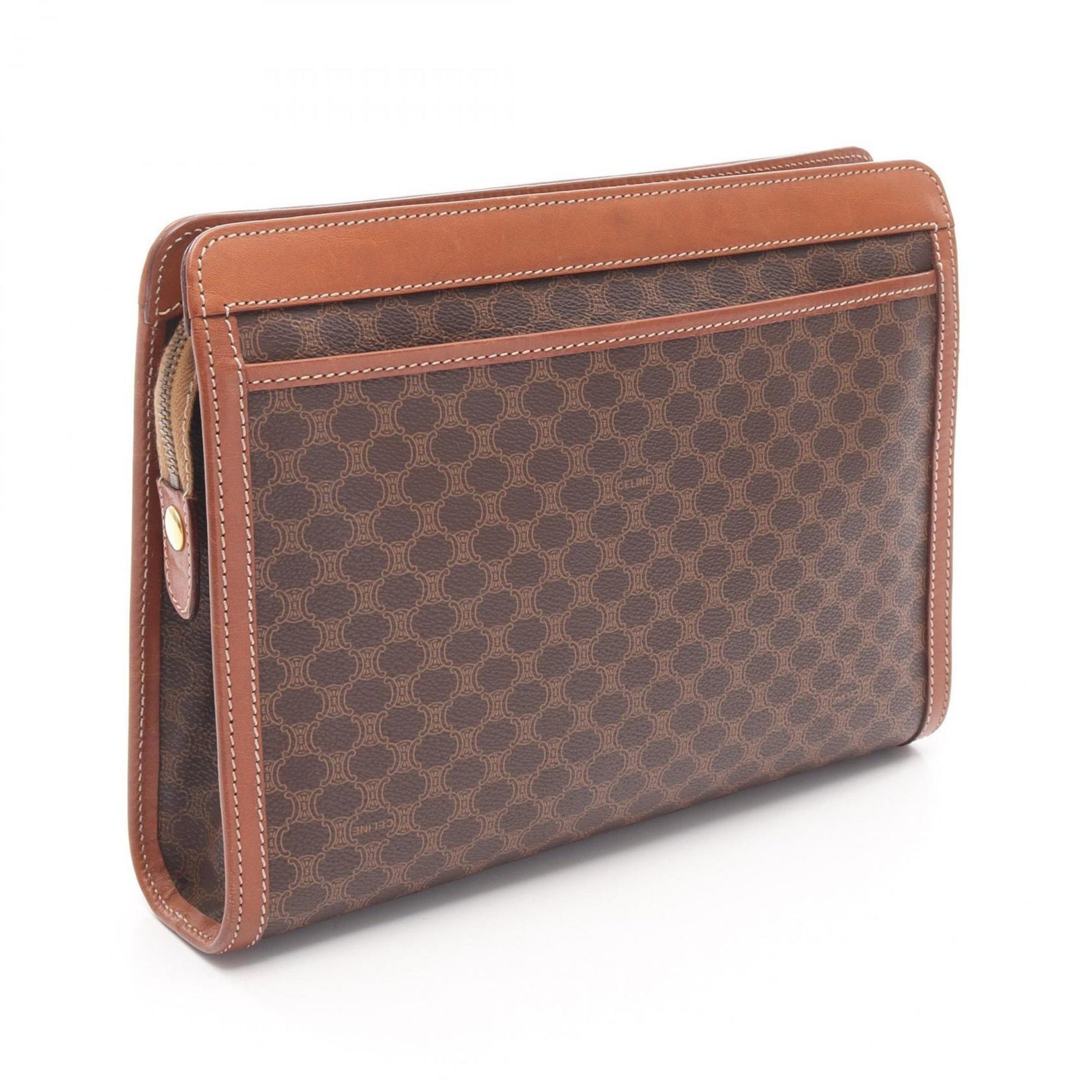 Celine Macadam Second Bag/Clutch Bag, PVC-Coated Canvas and Leather