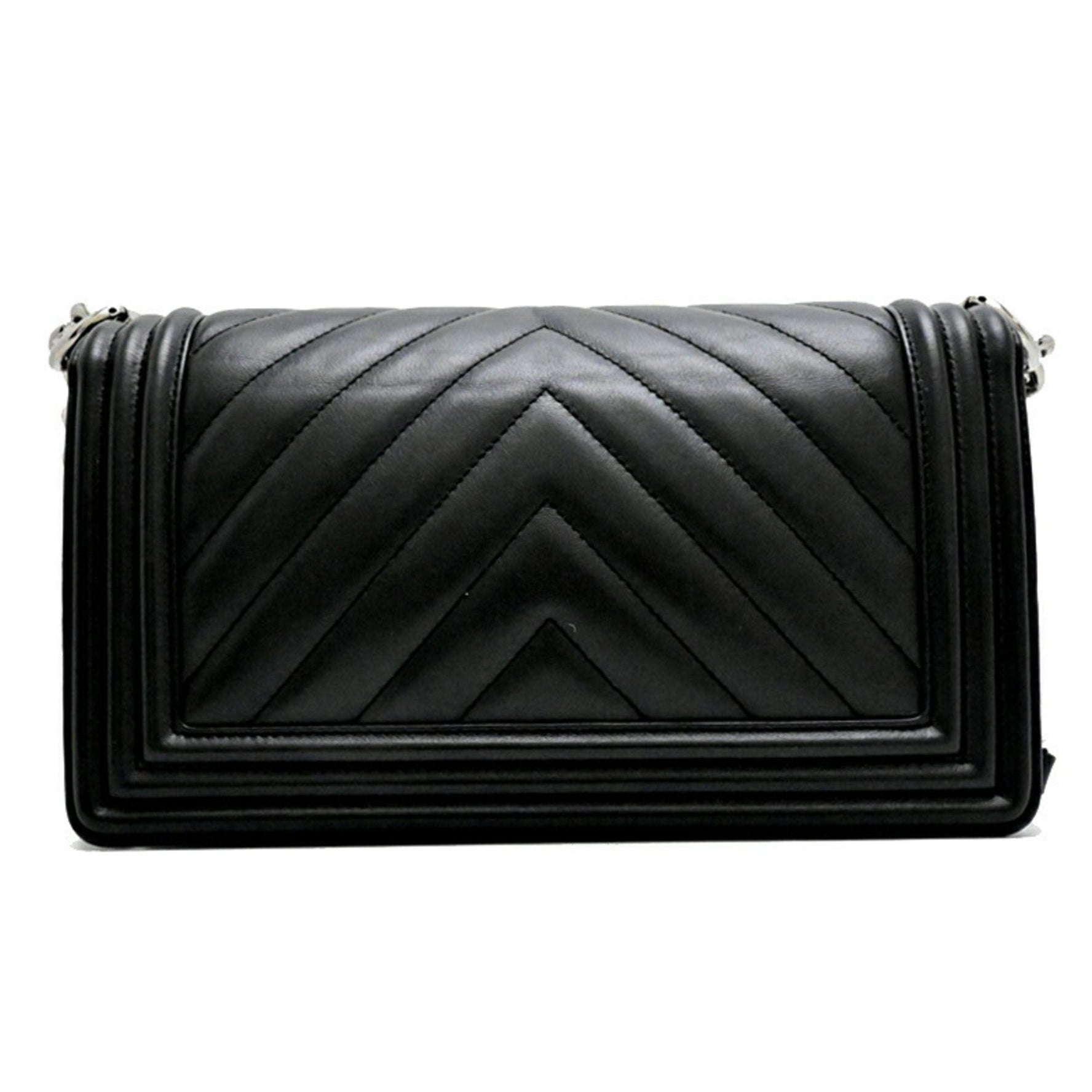 Chanel Boy Women's Shoulder Bag in Black Calfskin