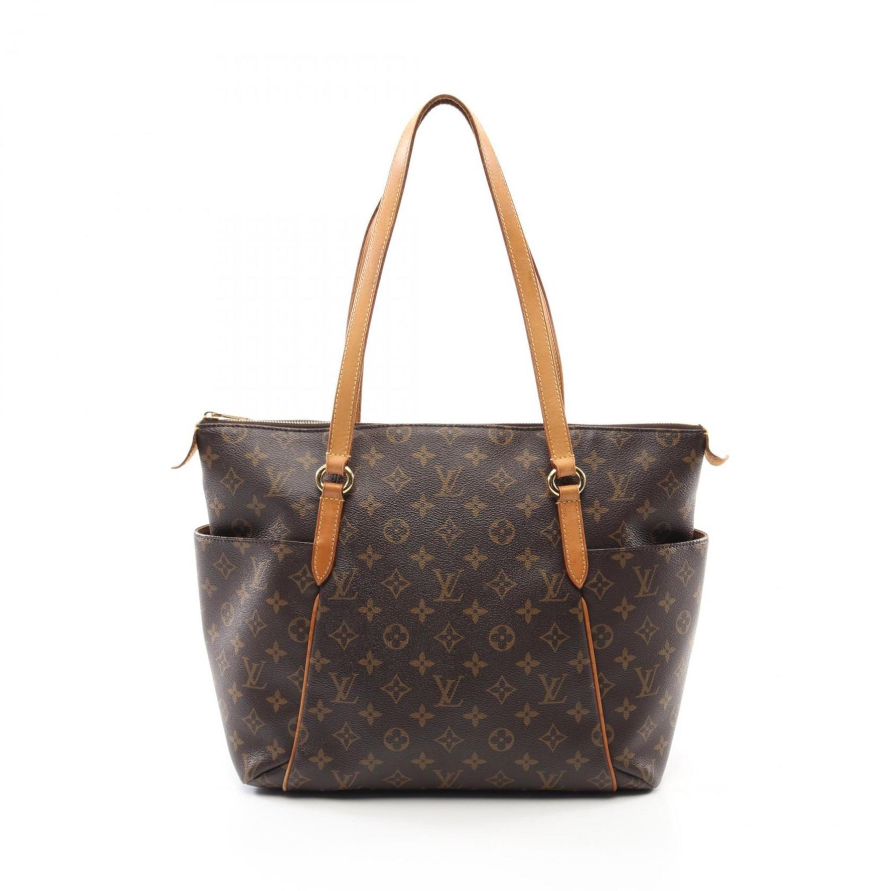Louis Vuitton Totally MM Tote Bag Coated Canvas Leather Monogram