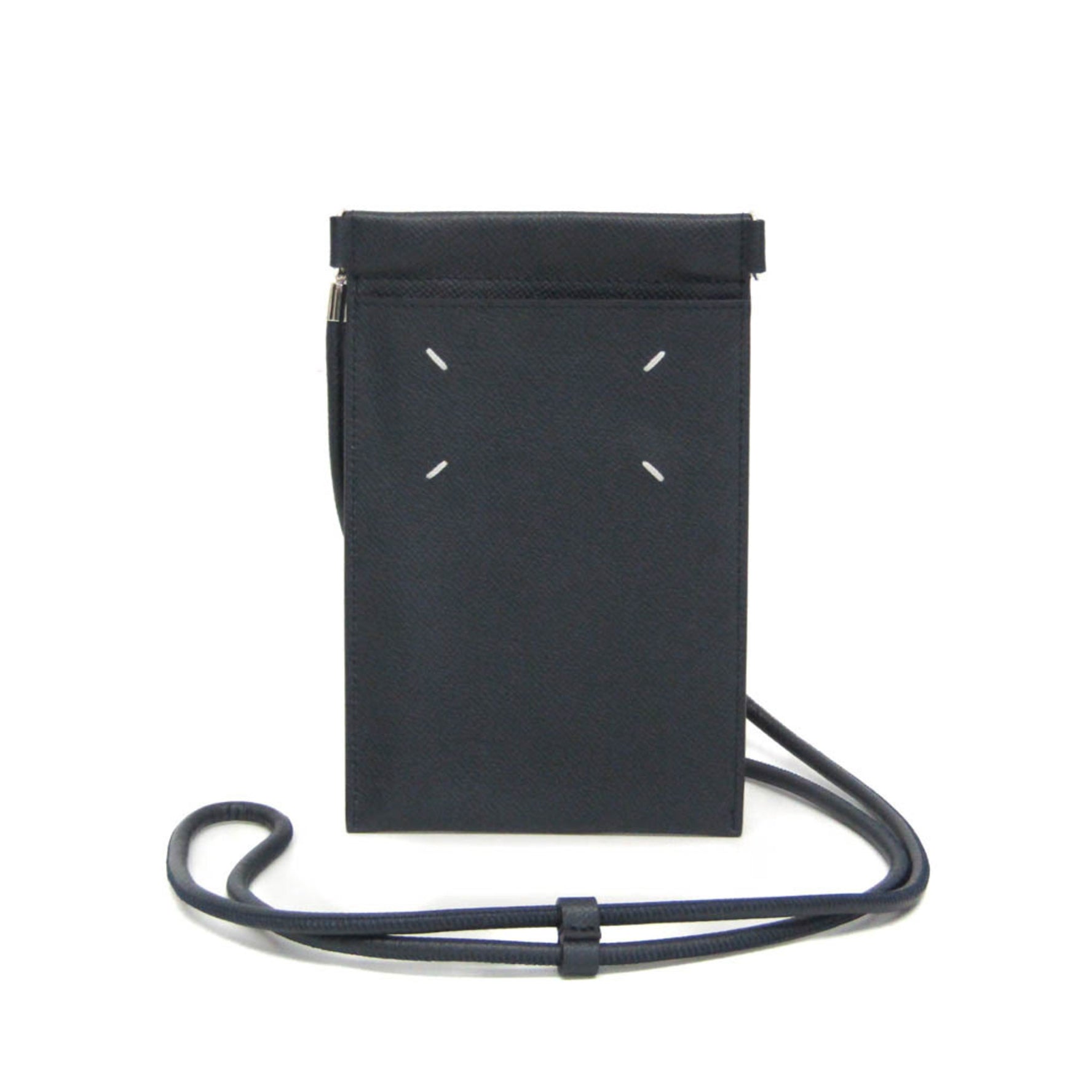 Maison Margiela 4 Stitchs Smartphone Pouch SA1VZ0002P4745T8069 Men,Women Leather Pouch,Shoulder Bag Dark Navy