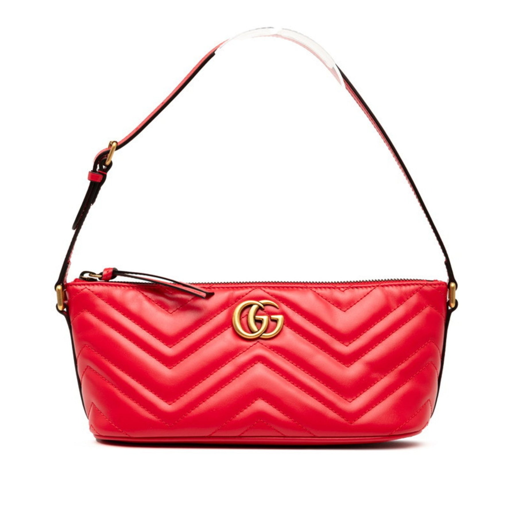 Gucci GG Marmont One-Shoulder Bag Red Leather