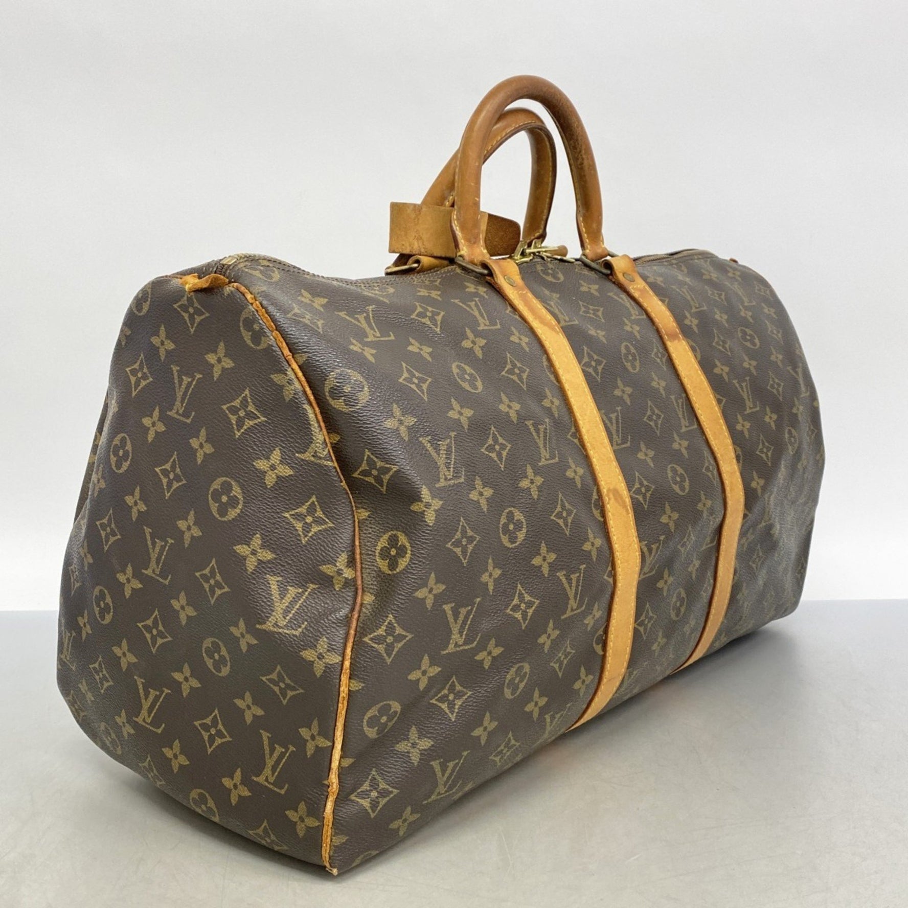 Louis Vuitton Monogram Keepall 50 Boston Bag M41426 Brown Women's