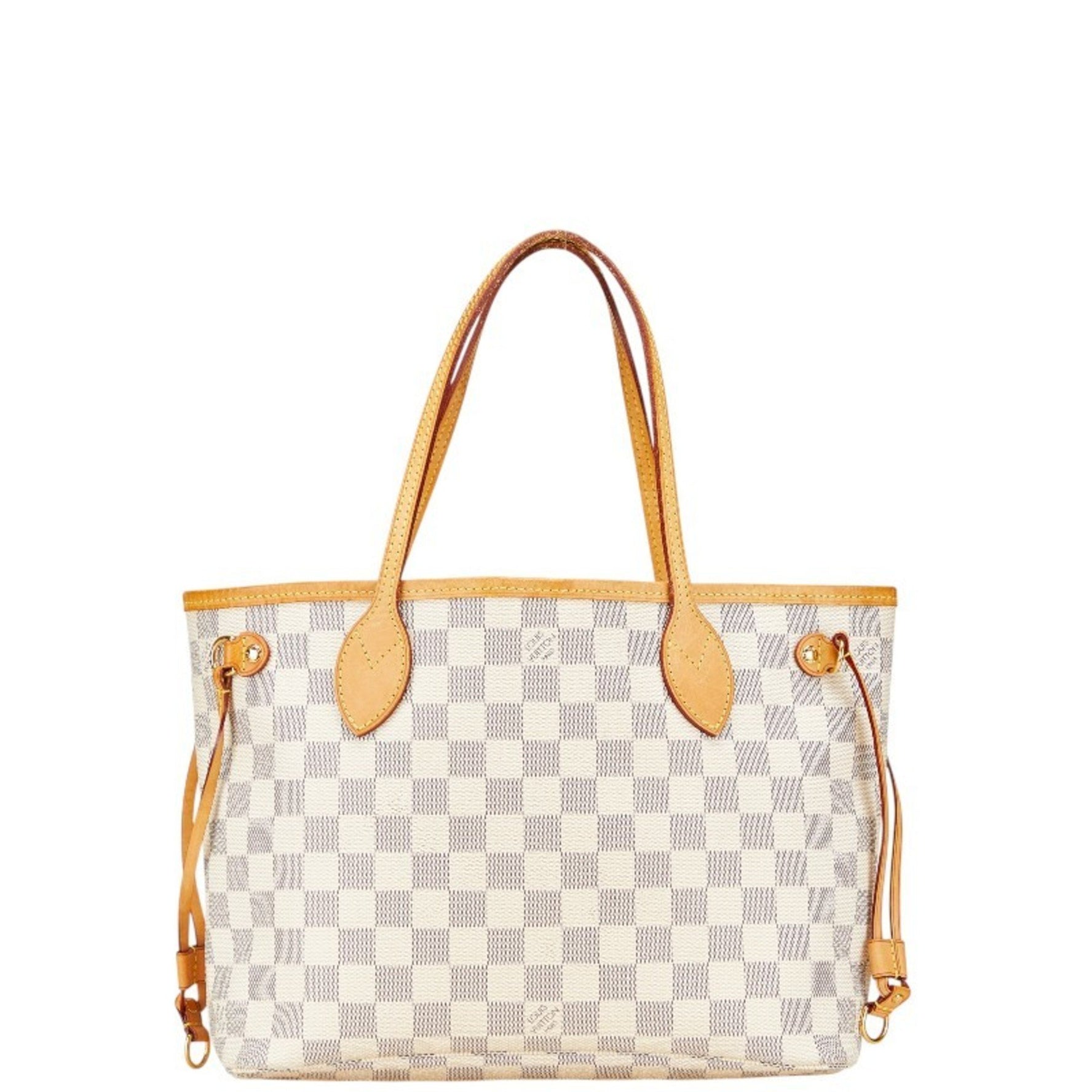 Louis Vuitton Damier Azur Neverfull PM Tote Bag/Shoulder Bag Leather LOUIS VUITTON