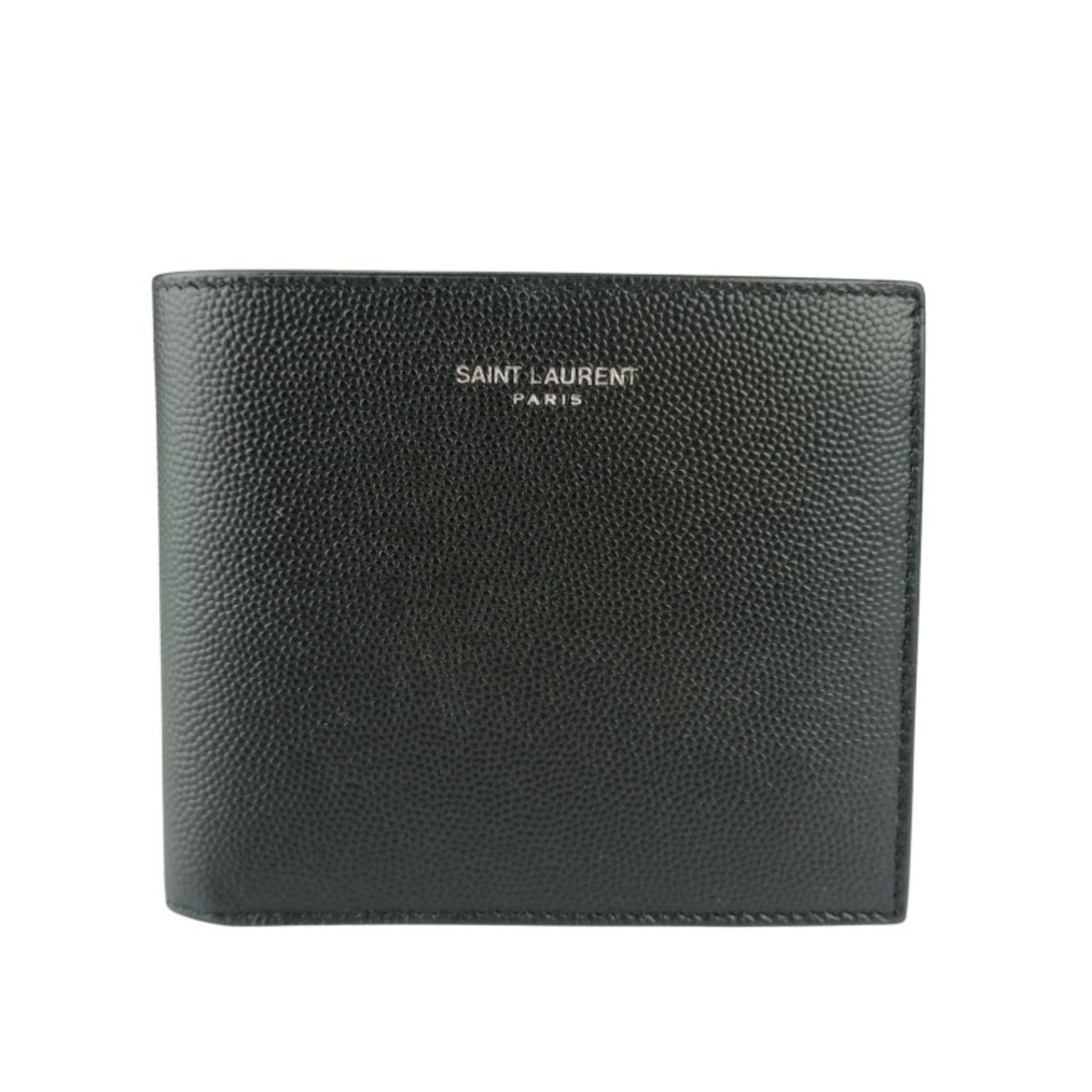 SAINT LAURENT Bi-fold Wallet Leather Wallet/Coin Case