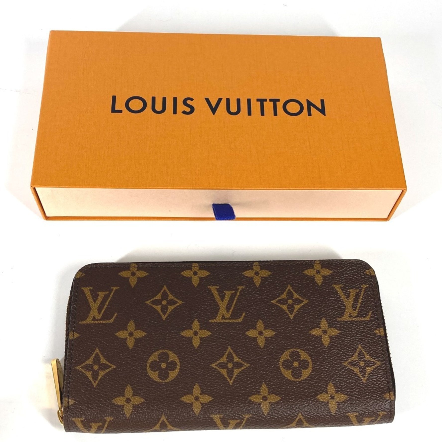 Louis Vuitton Monogram Zippy Wallet Round Zipper Long Canvas Fuchsia Brown